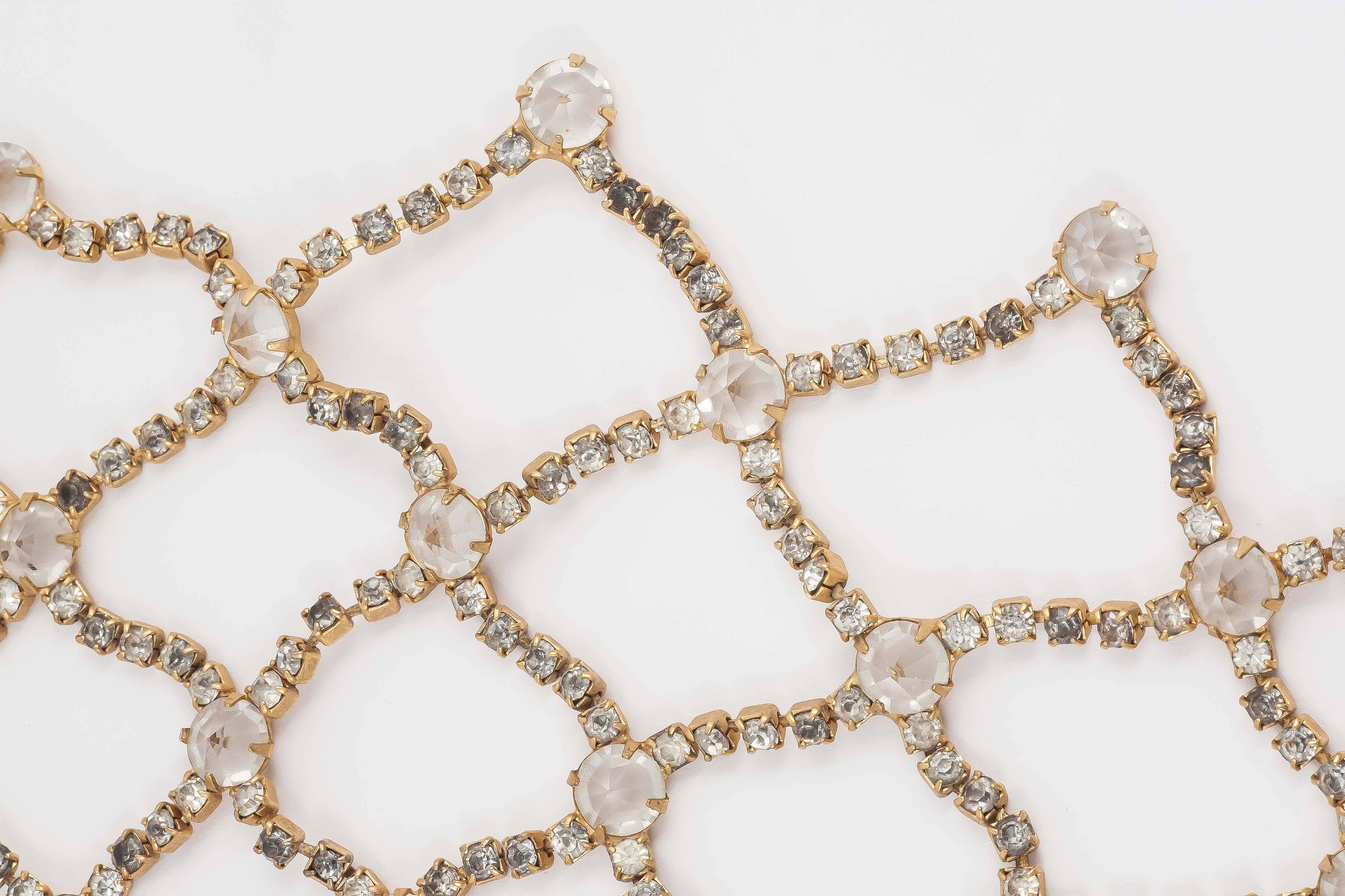 Unsigned Schreiner of New York jewelled lattice collar 3