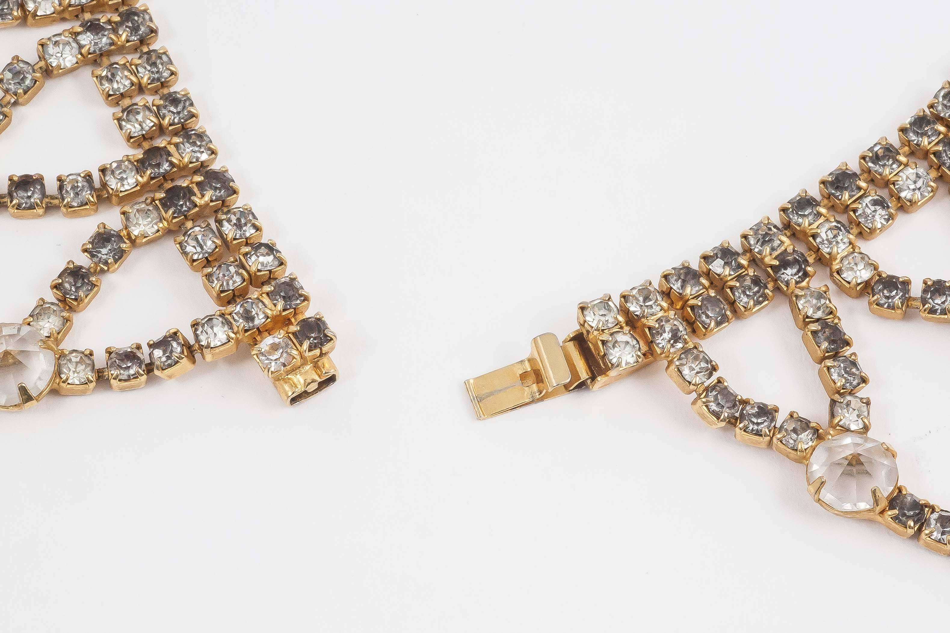 Unsigned Schreiner of New York jewelled lattice collar 4