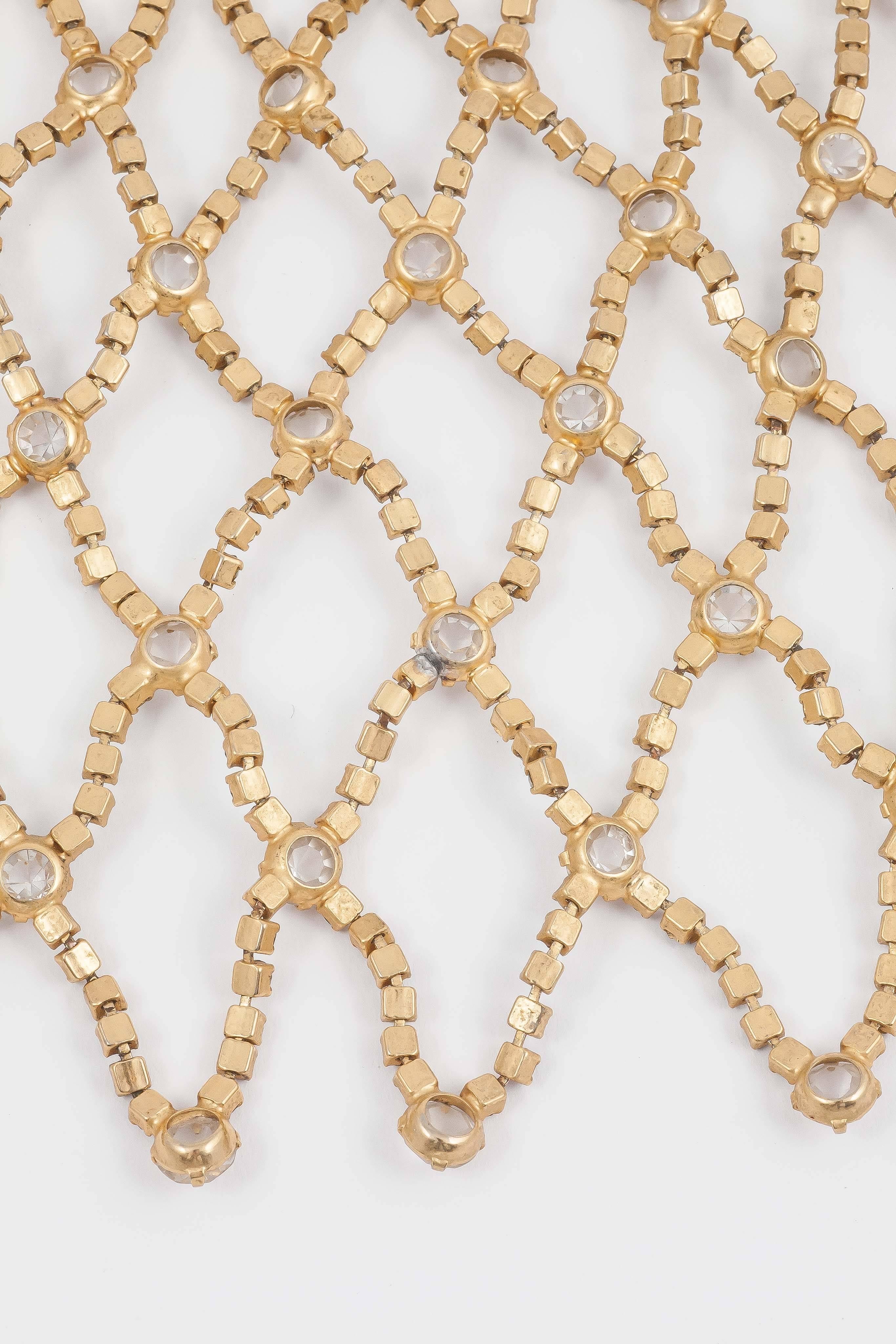 Unsigned Schreiner of New York jewelled lattice collar 5