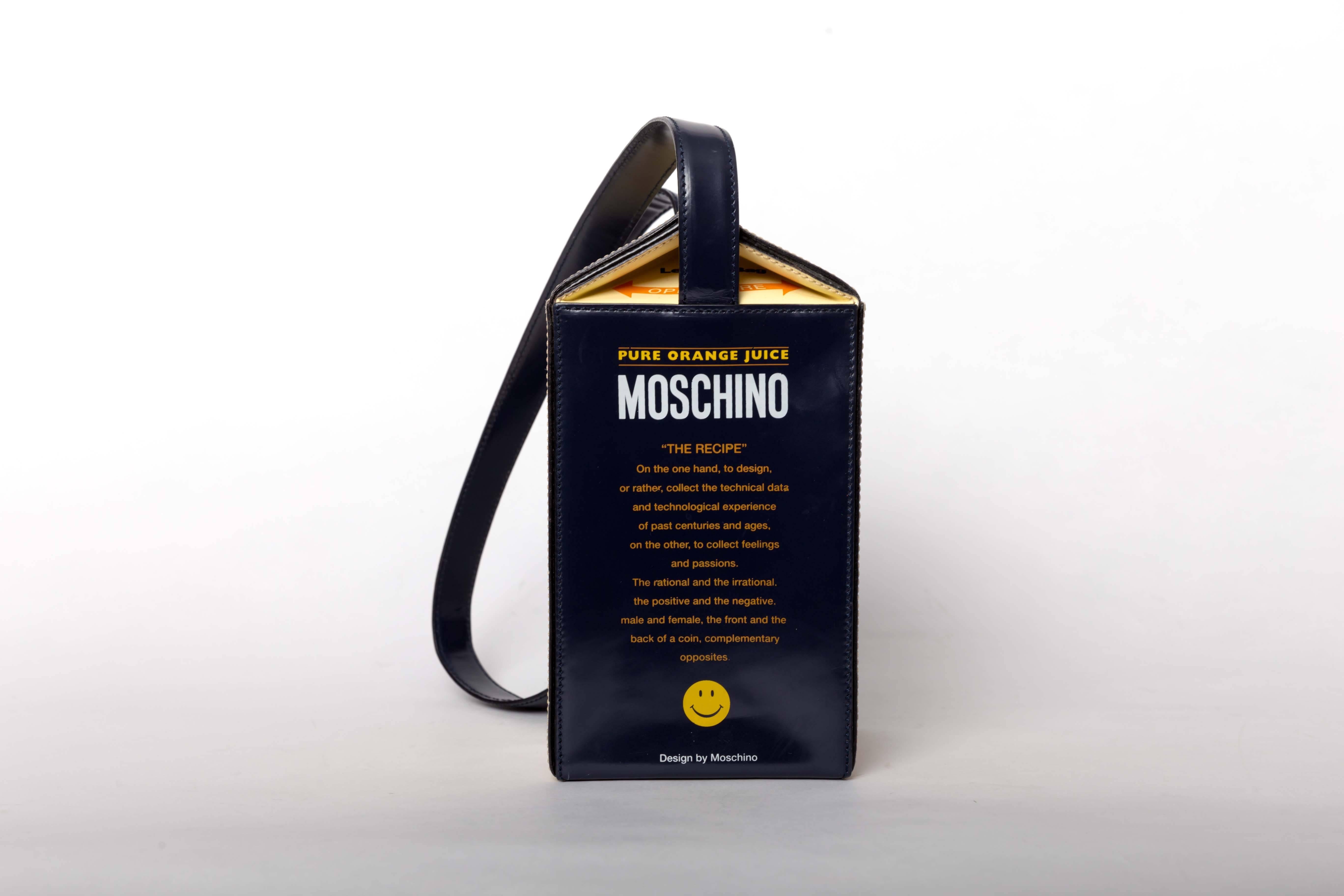 moschino orange juice bag