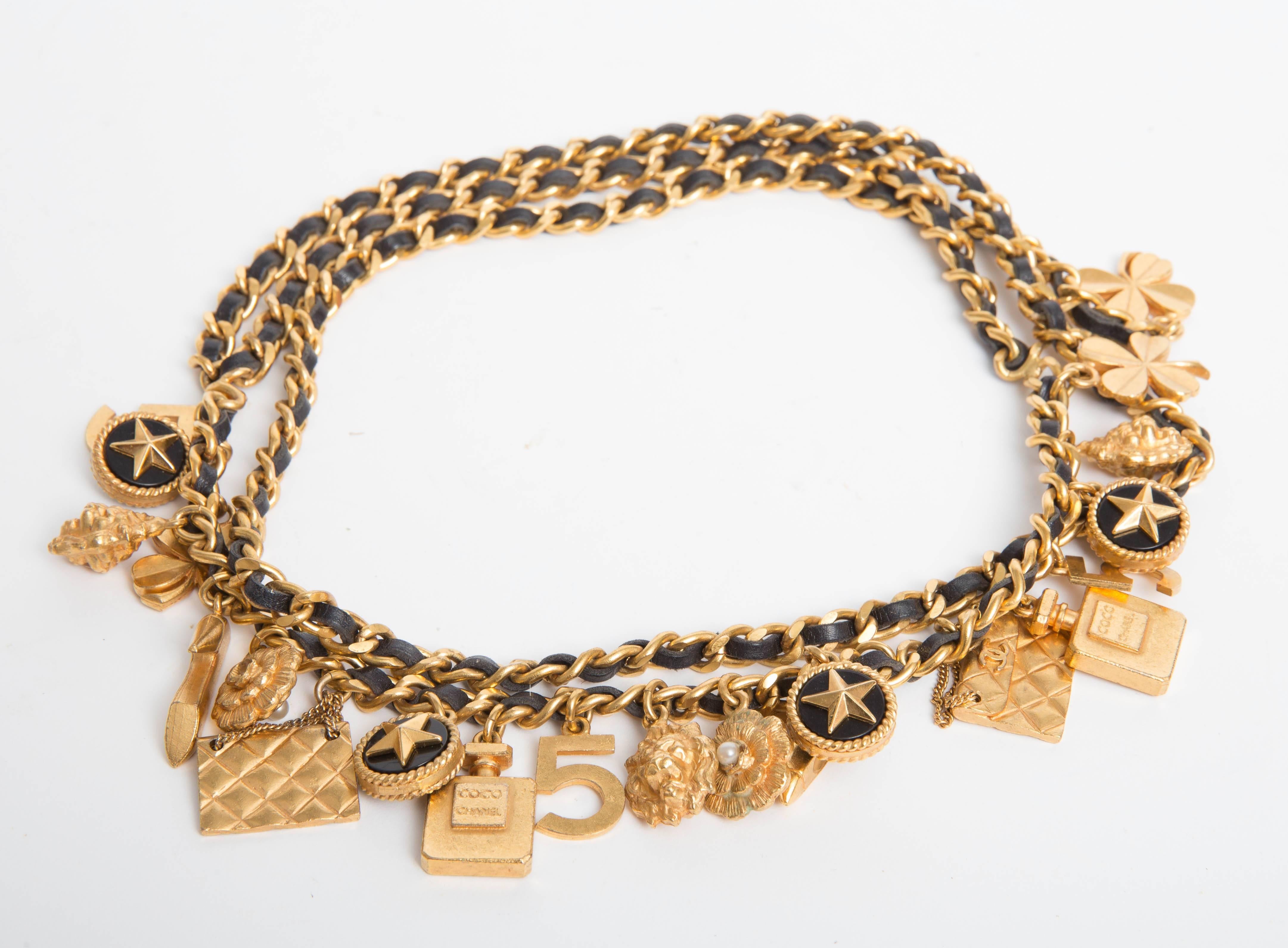 Chanel Vintage Gold Charm Belt / Necklace 1