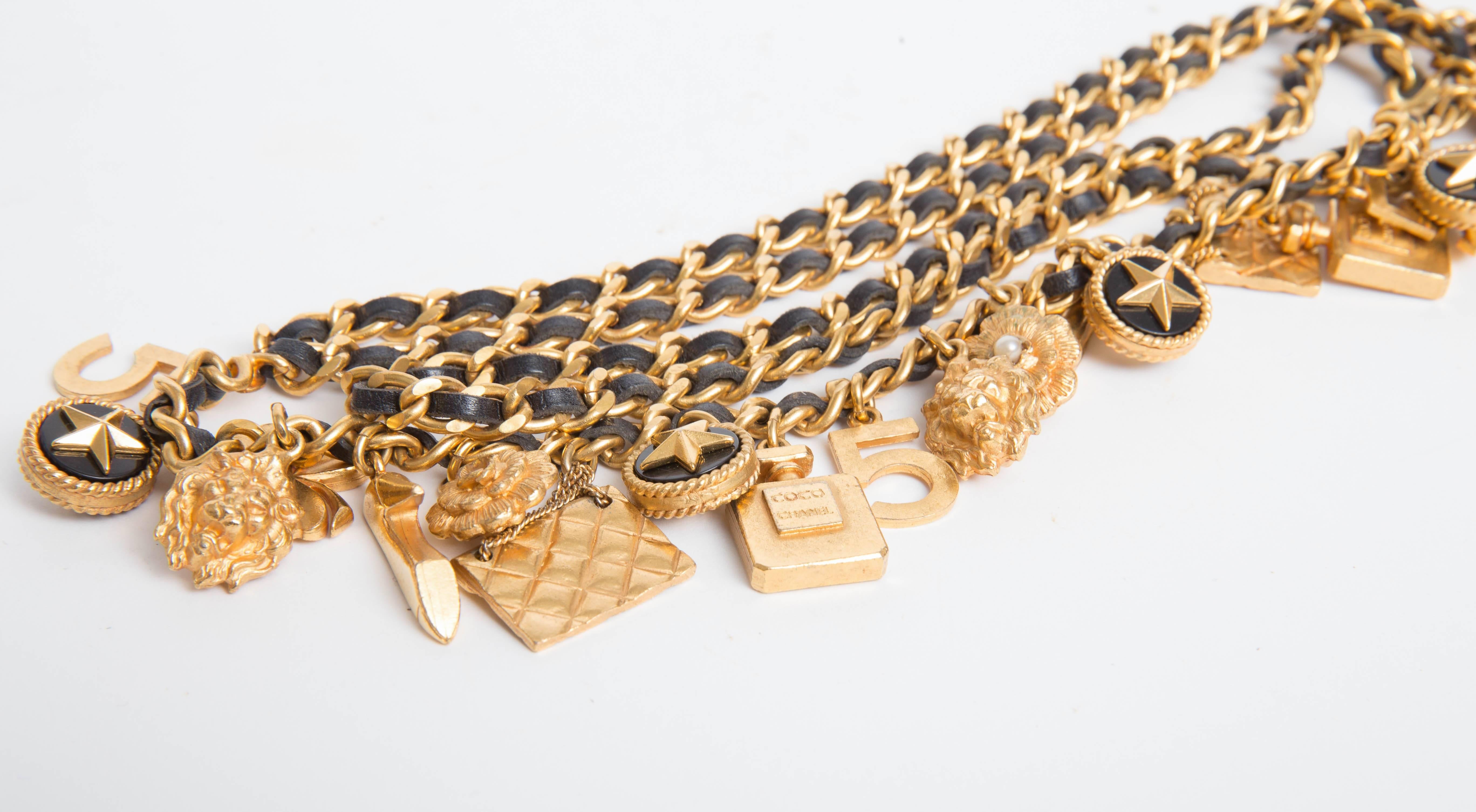 Chanel Vintage Gold Charm Belt / Necklace 2