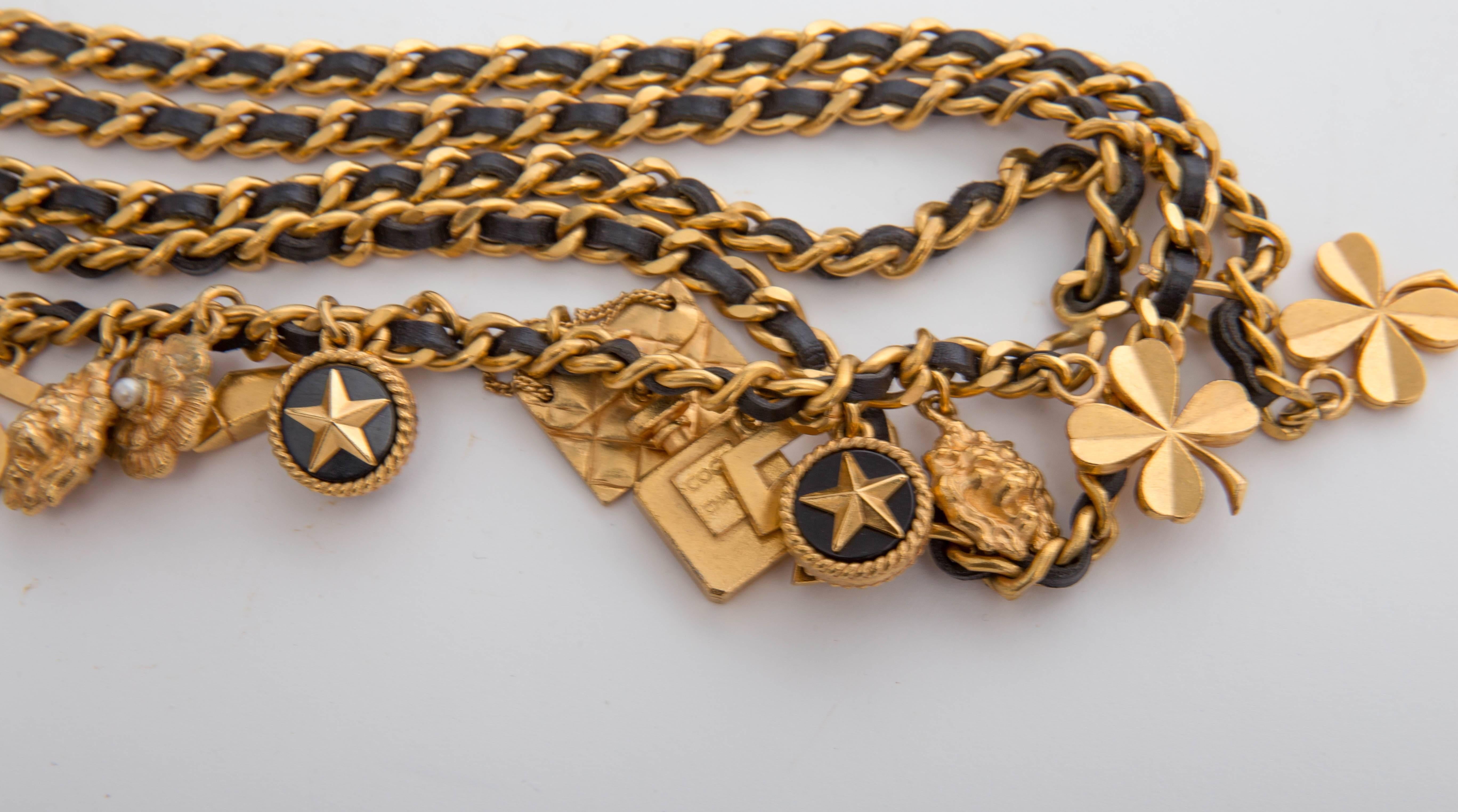 Chanel Vintage Gold Charm Belt / Necklace 3