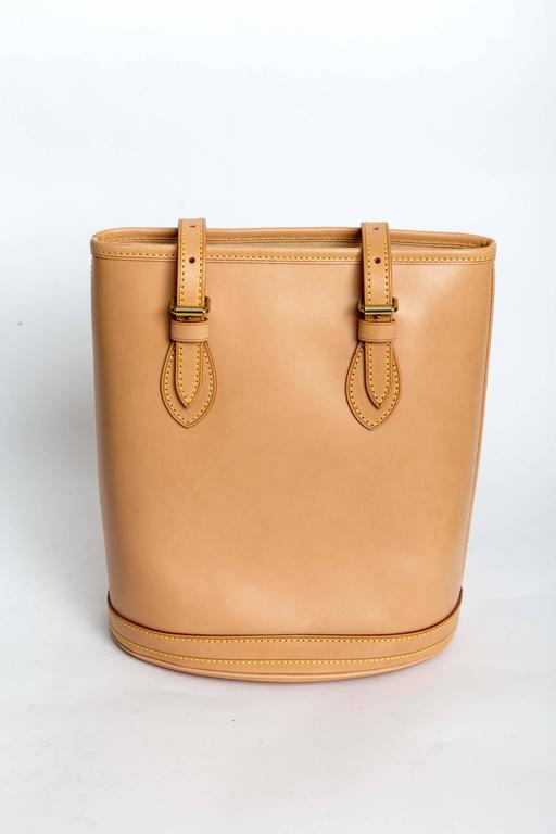 Louis Vuitton Petit Bucket Bag in Tan Vachetta Leather Commemorative  Edition at 1stDibs