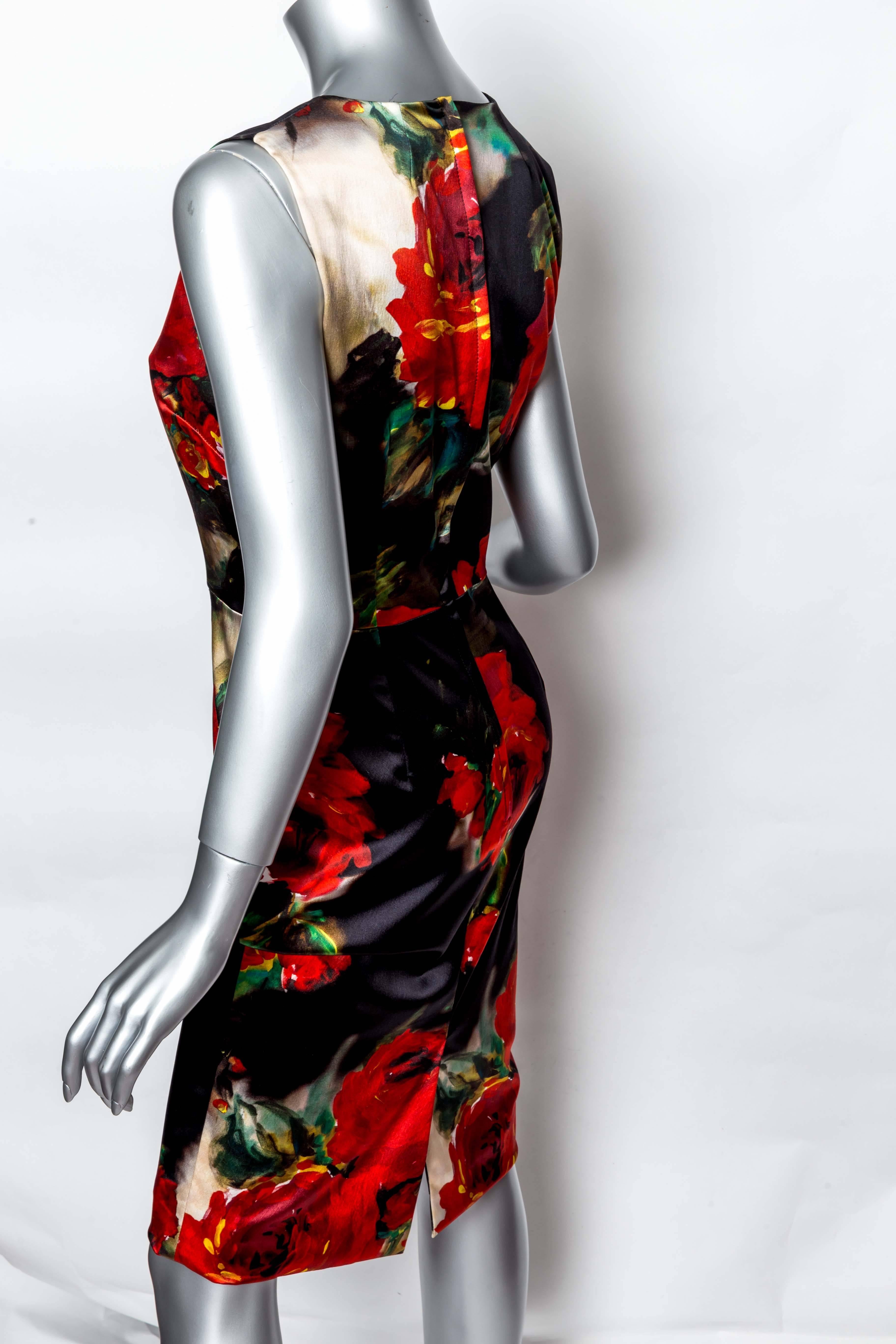 Women's Dolce & Gabbana Silk Floral Sheath Dress 
