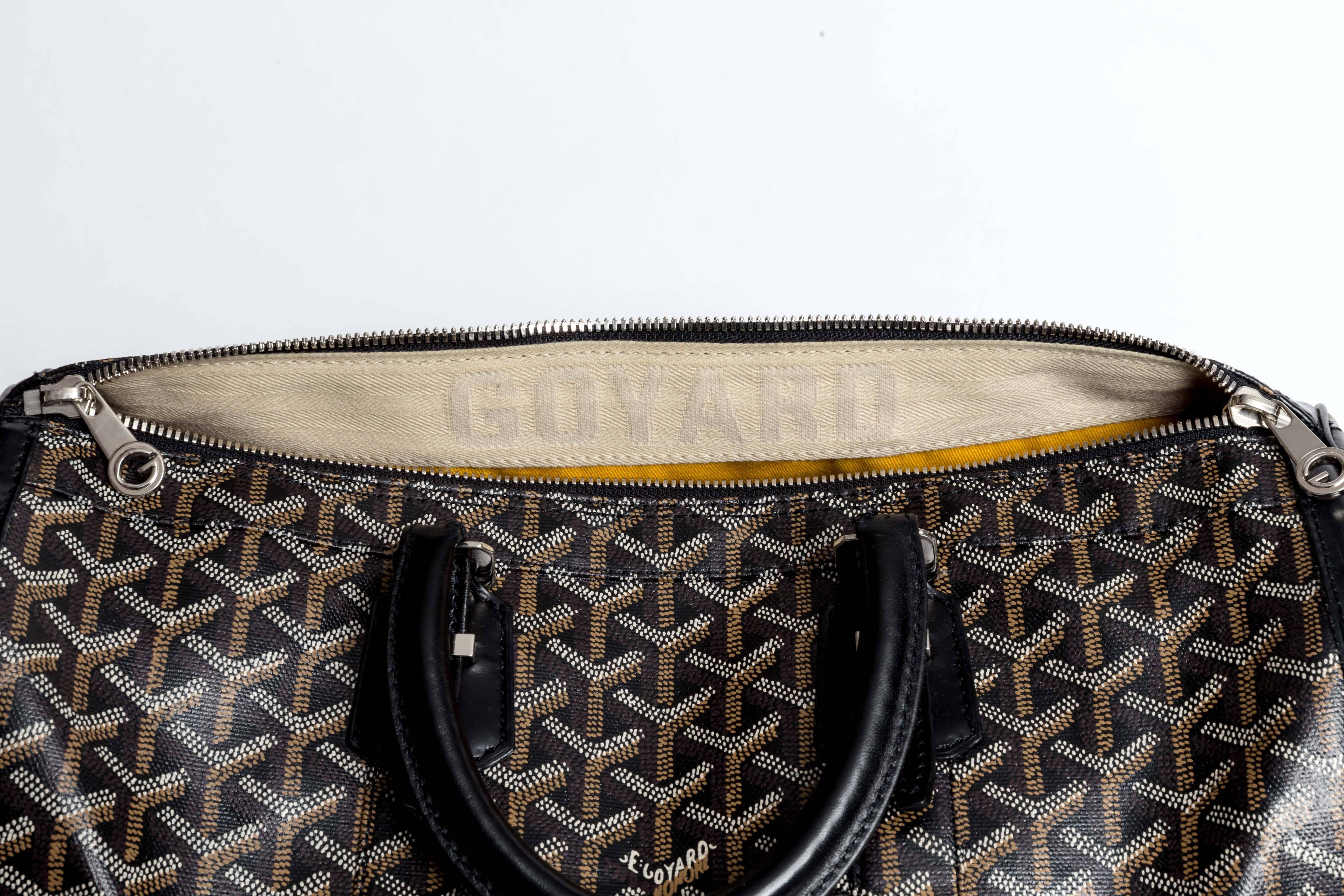  Goyard Croisiere Medium 35 Boston Bag Canvas/Leather Black 2