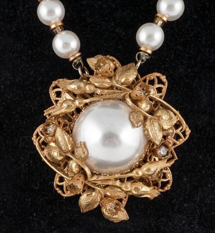 Wonderfully intricate Stanley Hagler NYC 1980s pearl and Russian gilt ...