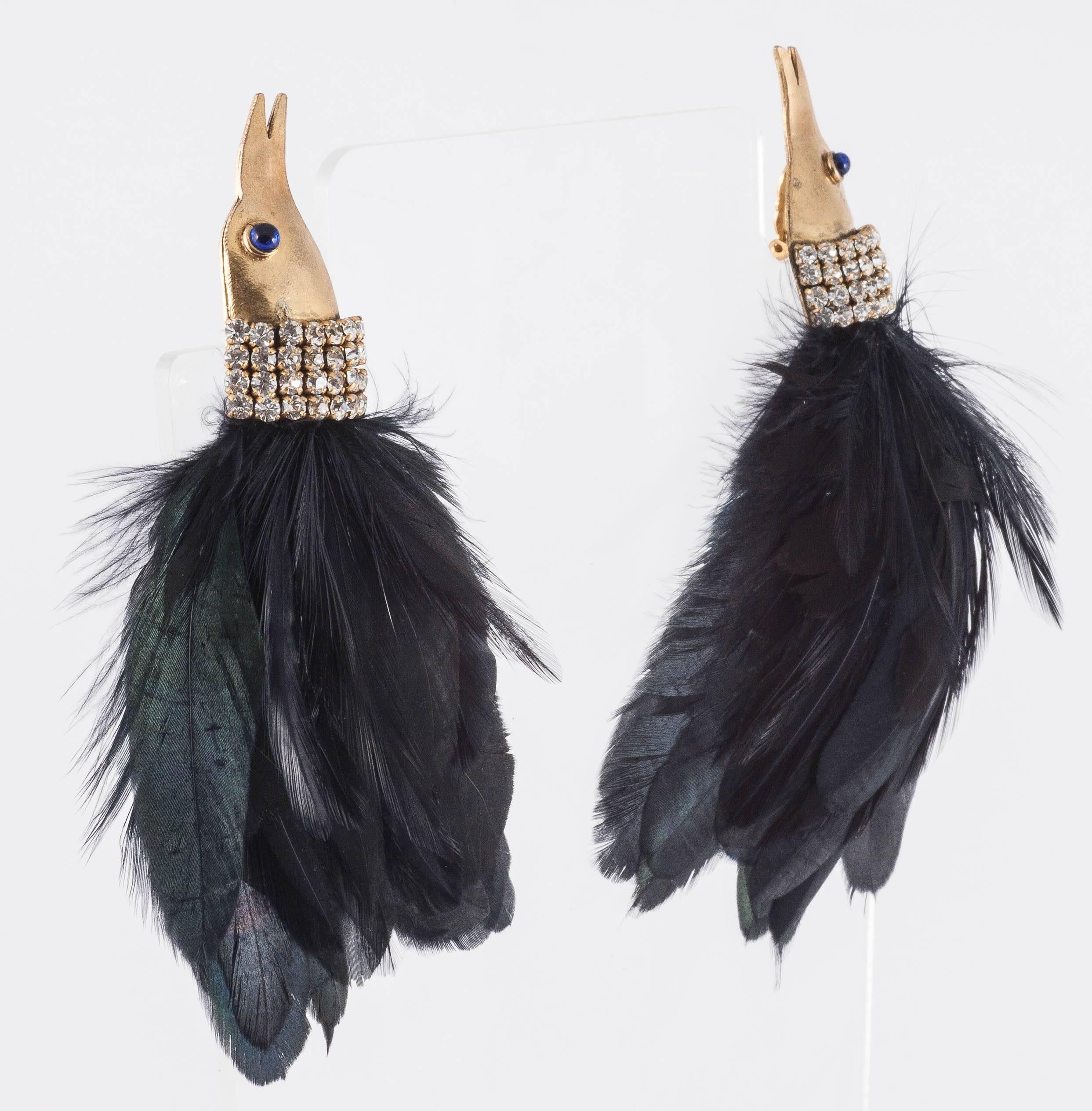 Women's Fabulous Isabel Canovas 'Bird of Paradise' earrings, 1980s