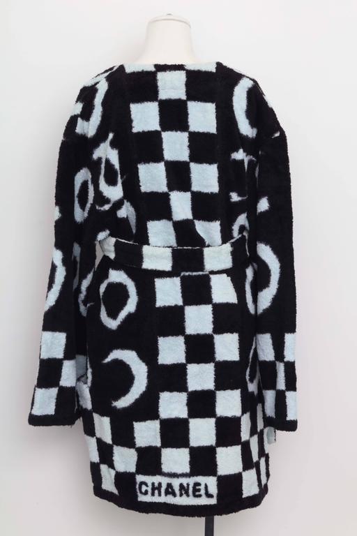 Very Rare Chanel Terry Bath Robe with Iconic CC at 1stDibs chanel silk robe, chanel bathrobe