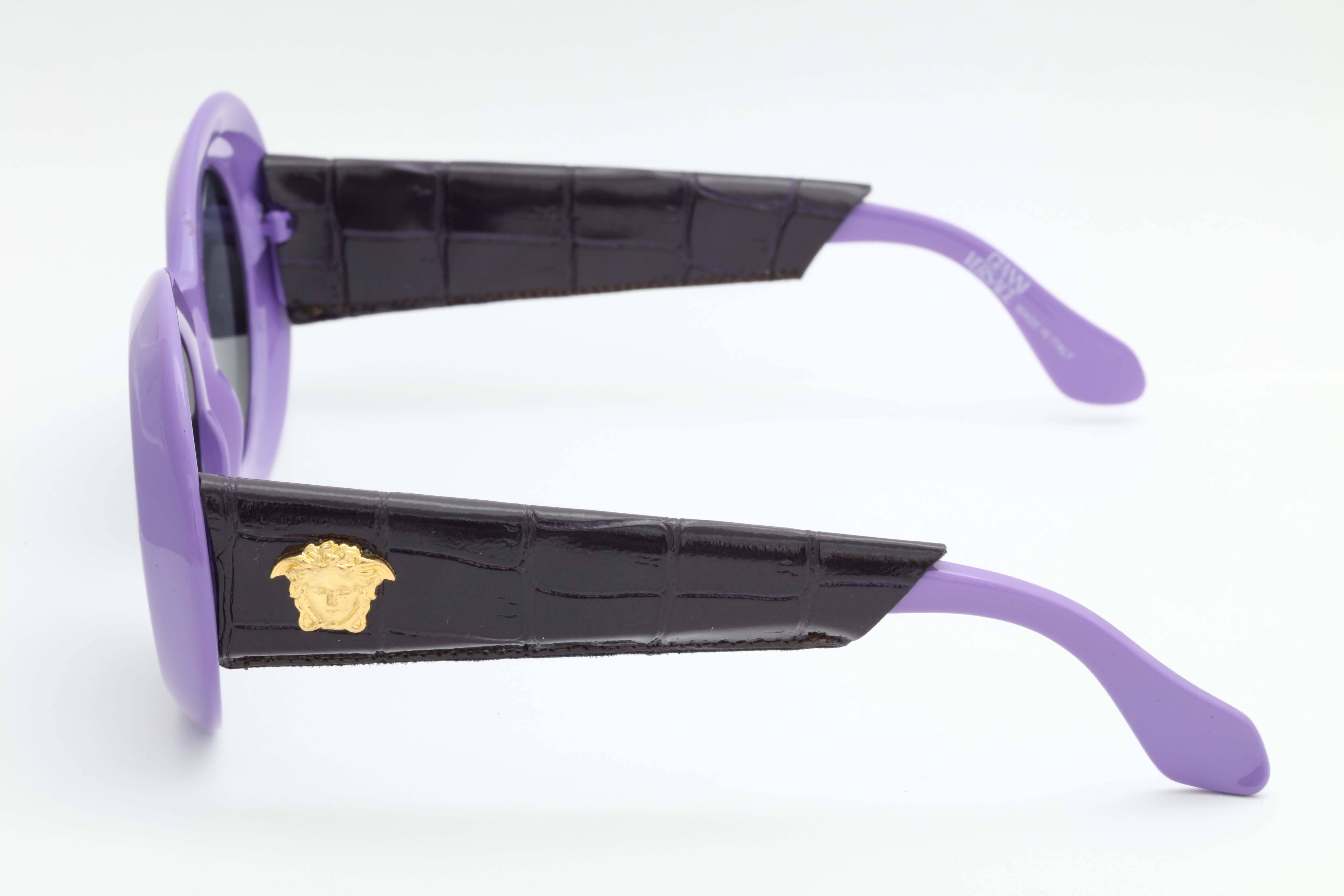 Purple & Gold Vintage Gianni Versace Sunglasses Mod 418/P Col 955

