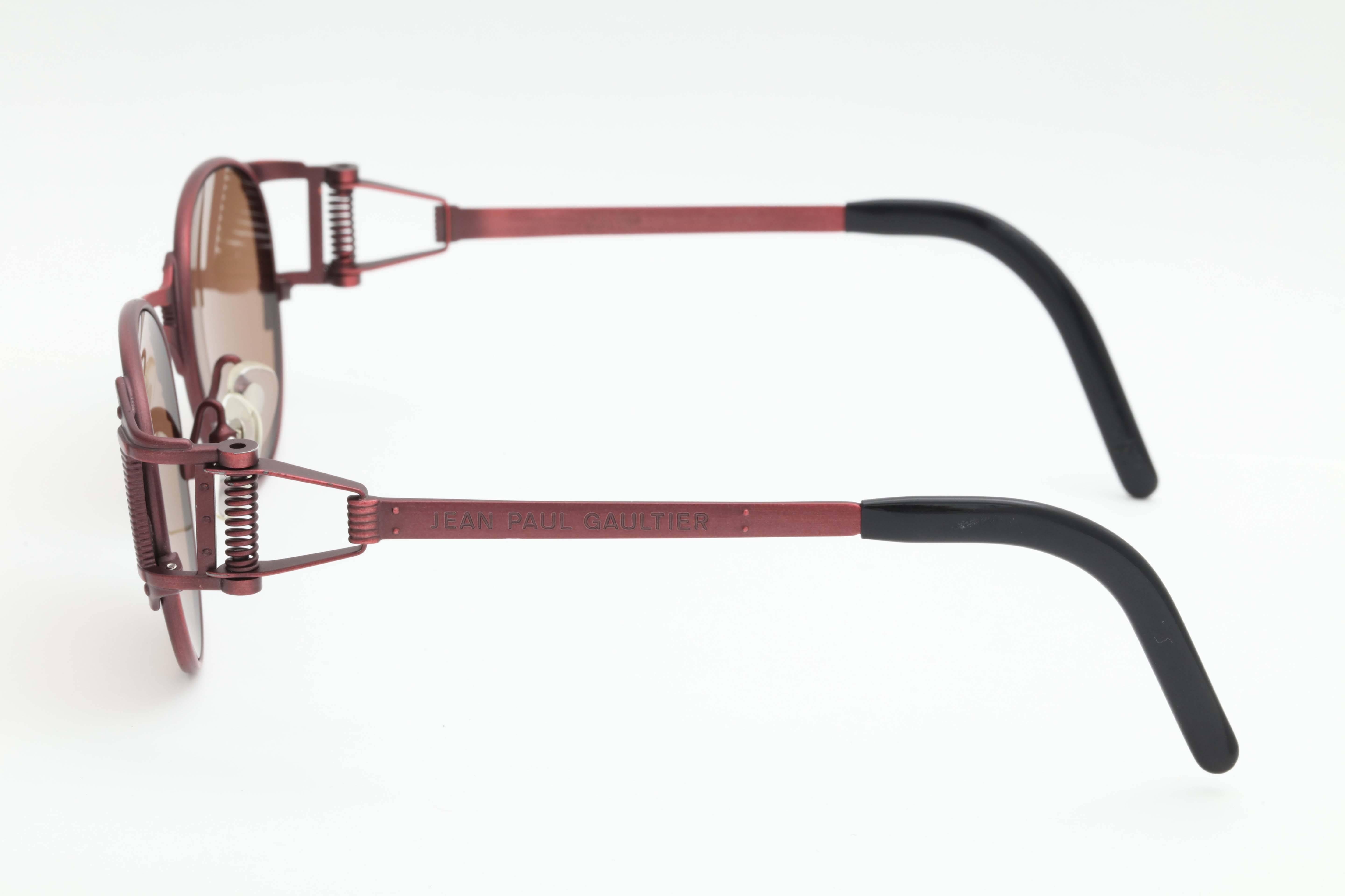 Burgundy Vintage Jean Paul Gaultier Suglasses