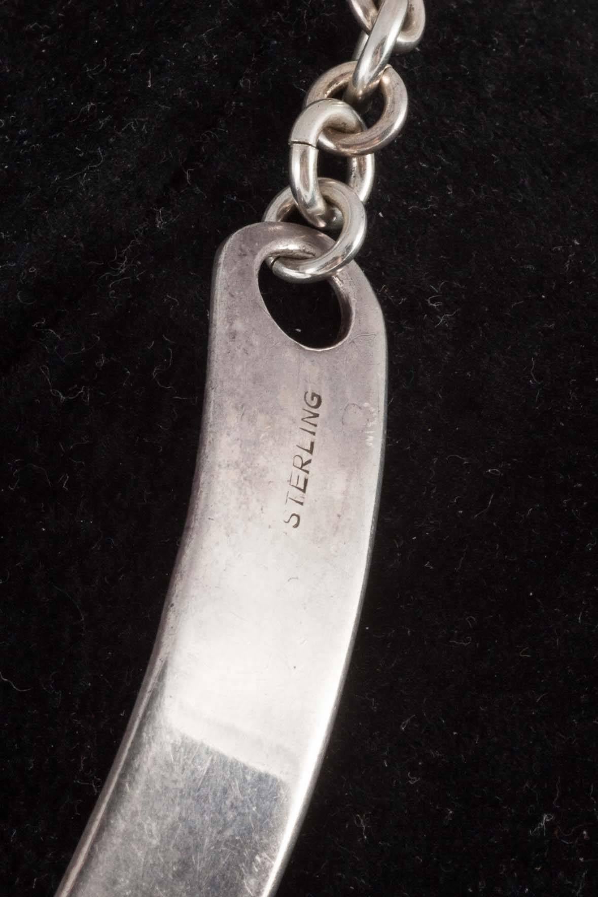 Modernist Jose Maria Puig Doria large sterling silver  pendant necklace, 1960s