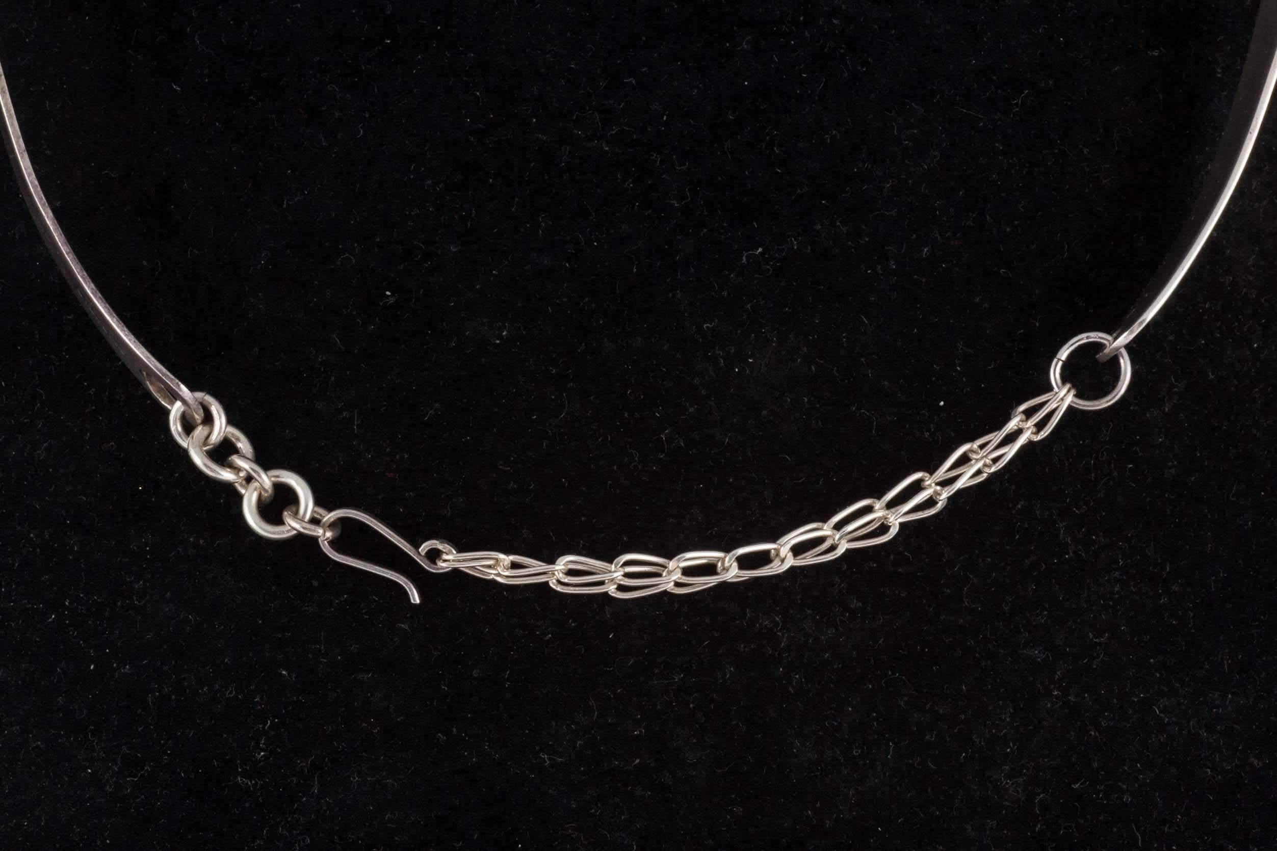 Jose Maria Puig Doria large sterling silver  pendant necklace, 1960s In Good Condition In Greyabbey, County Down