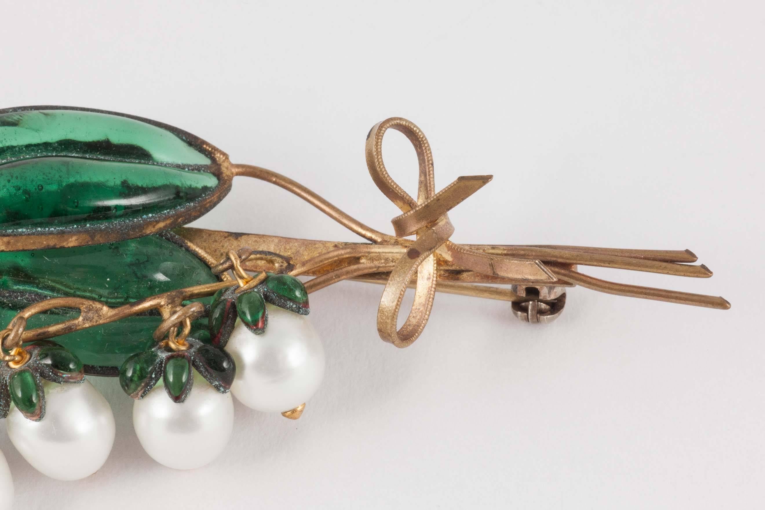 dior lily of the valley brooch