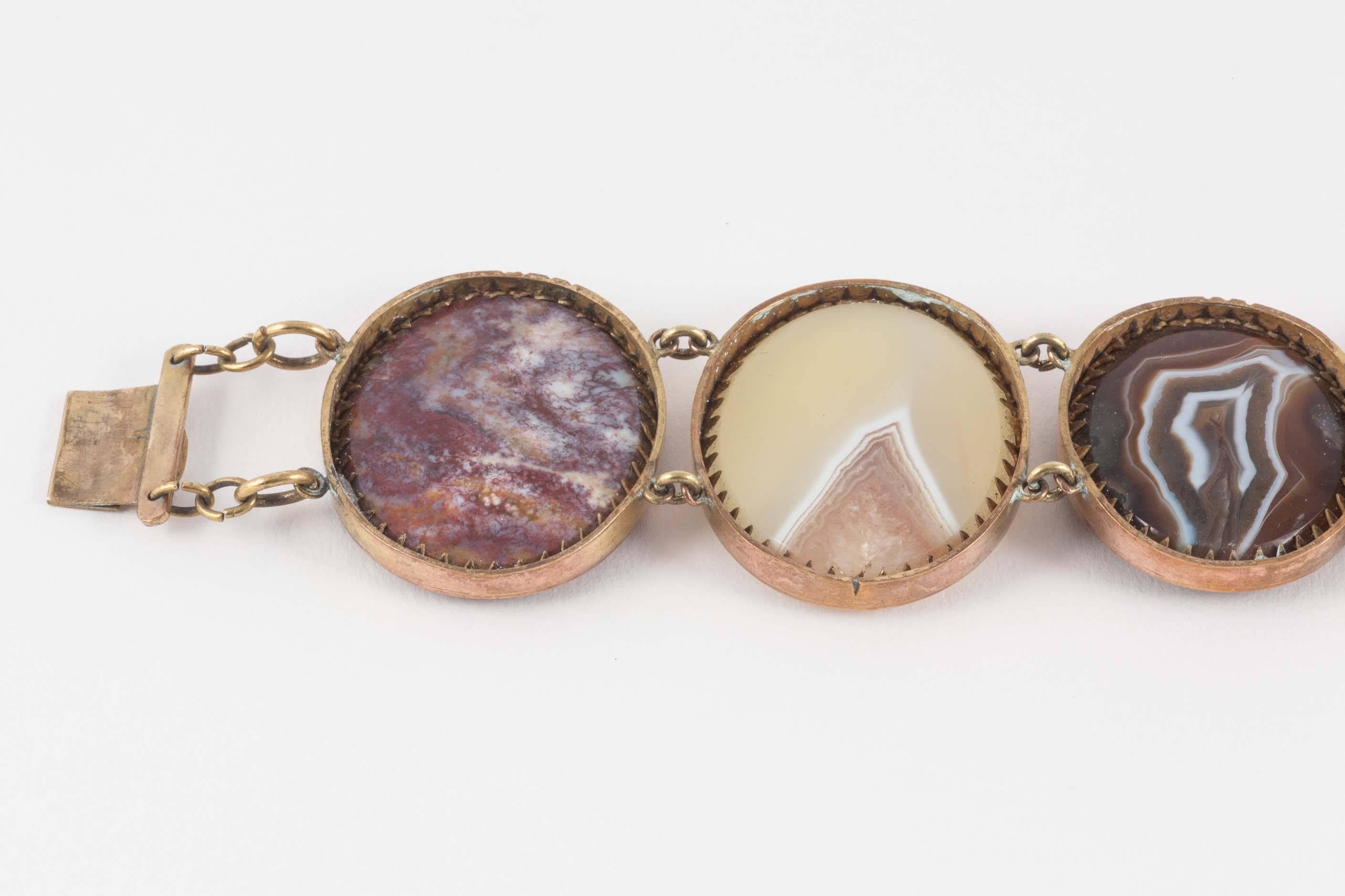 Mid Victorian Scottish agate specimen bracelet 2