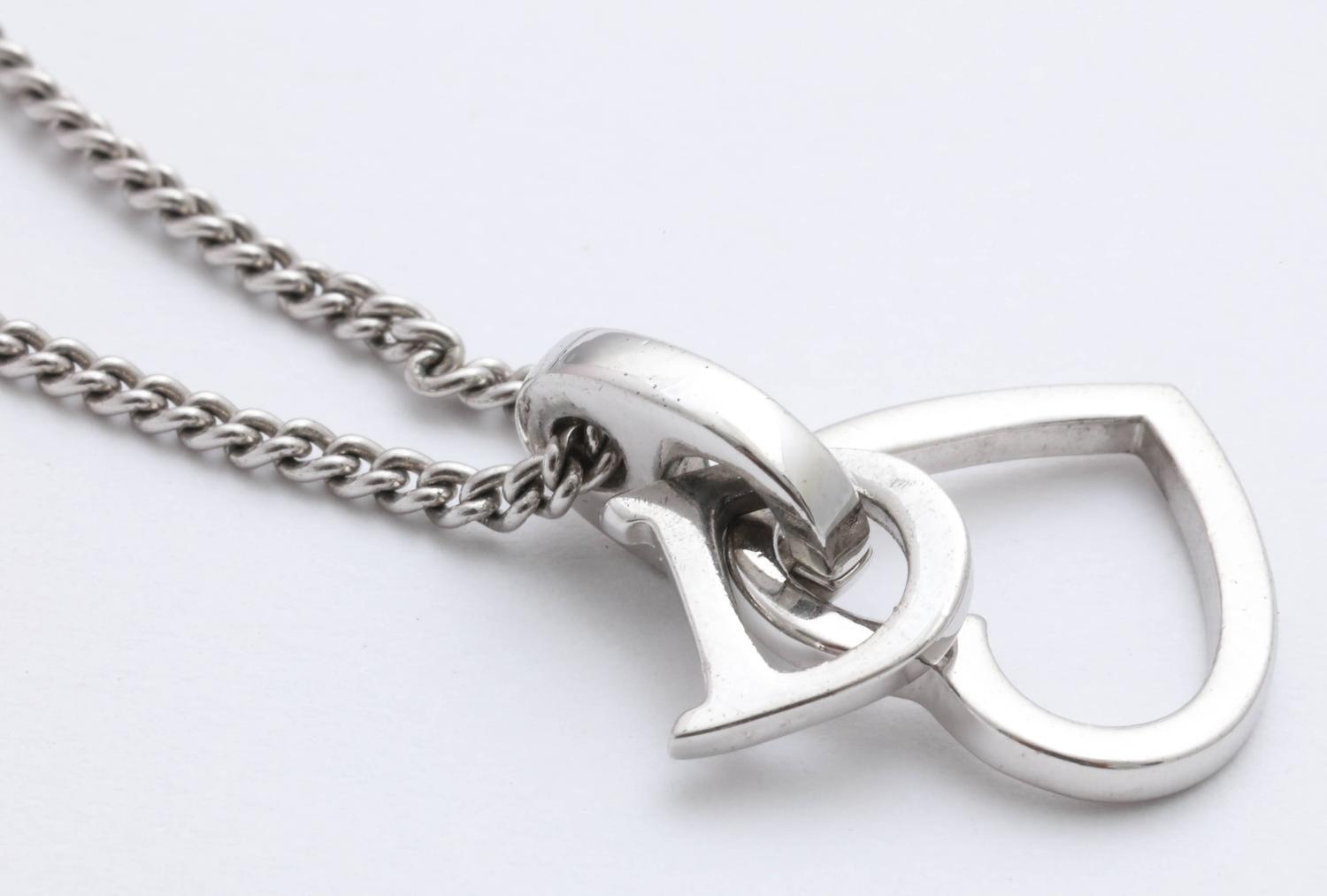 Christian Dior Heart and Logo Necklace by John Galliano For Sale at 1stdibs
