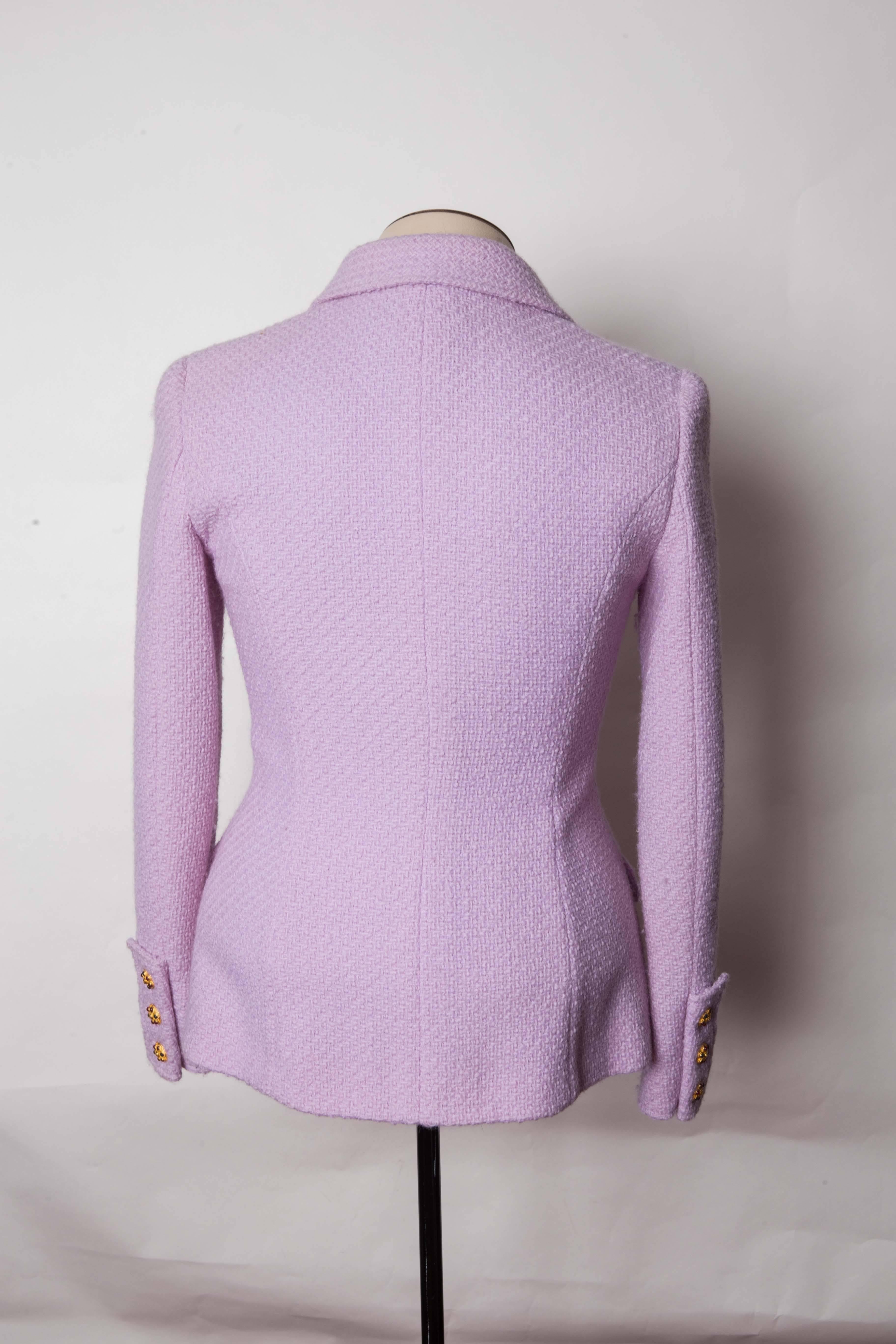 Lilac Chanel Jacket with Gripoix Buttons 1