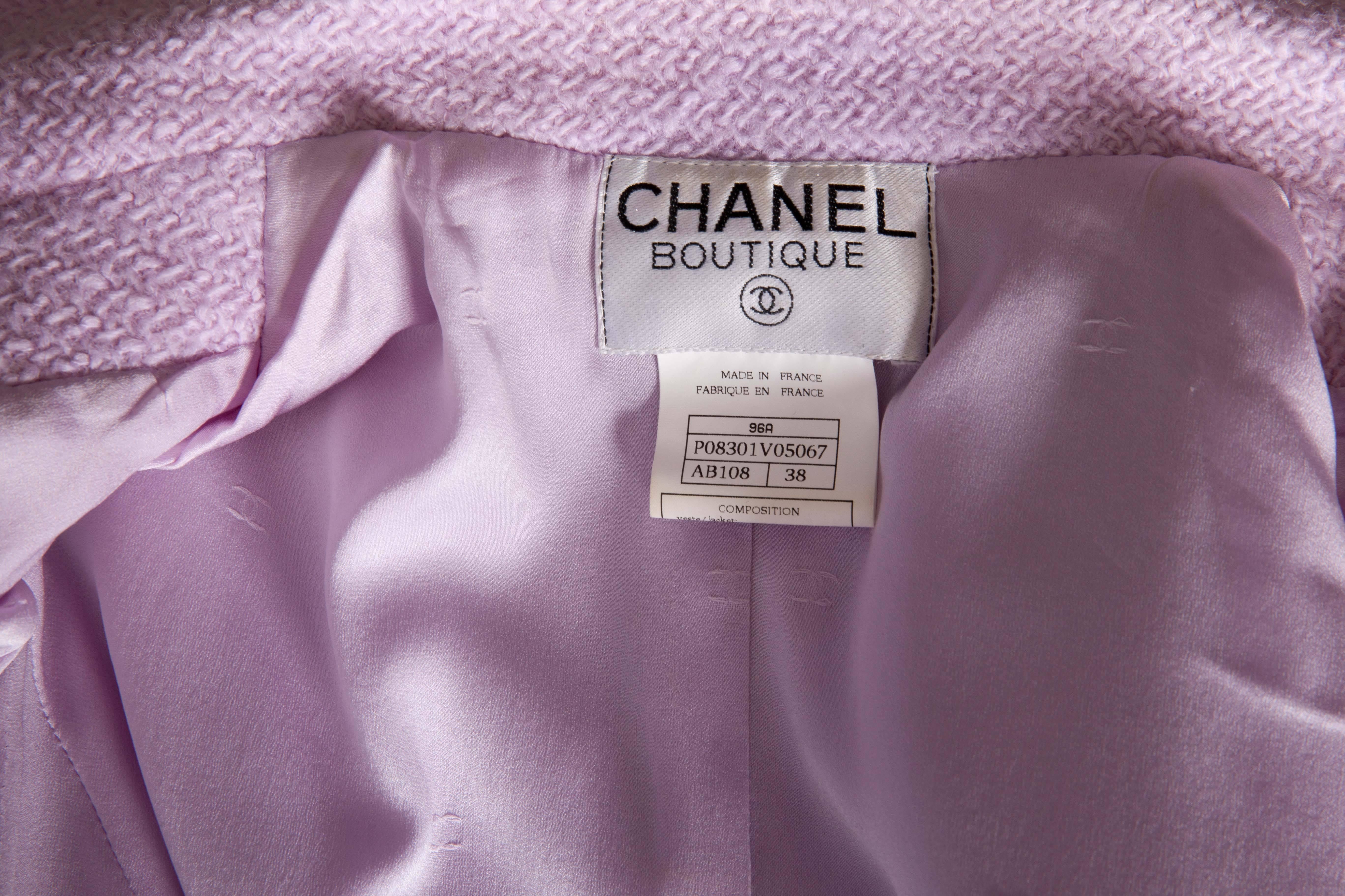 Lilac Chanel Jacket with Gripoix Buttons 5