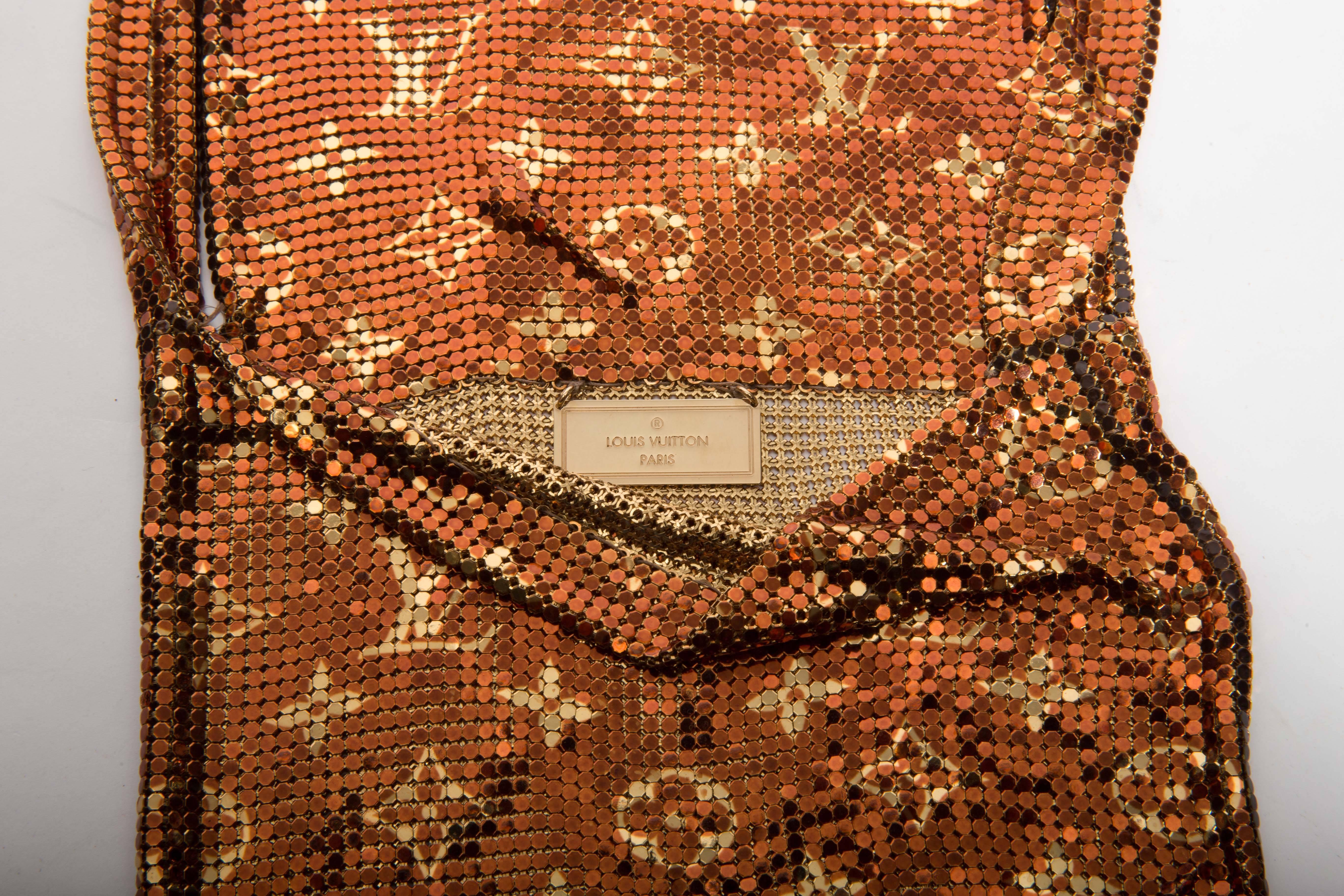 Brown Louis Vuitton Mesh Crossbody Bag