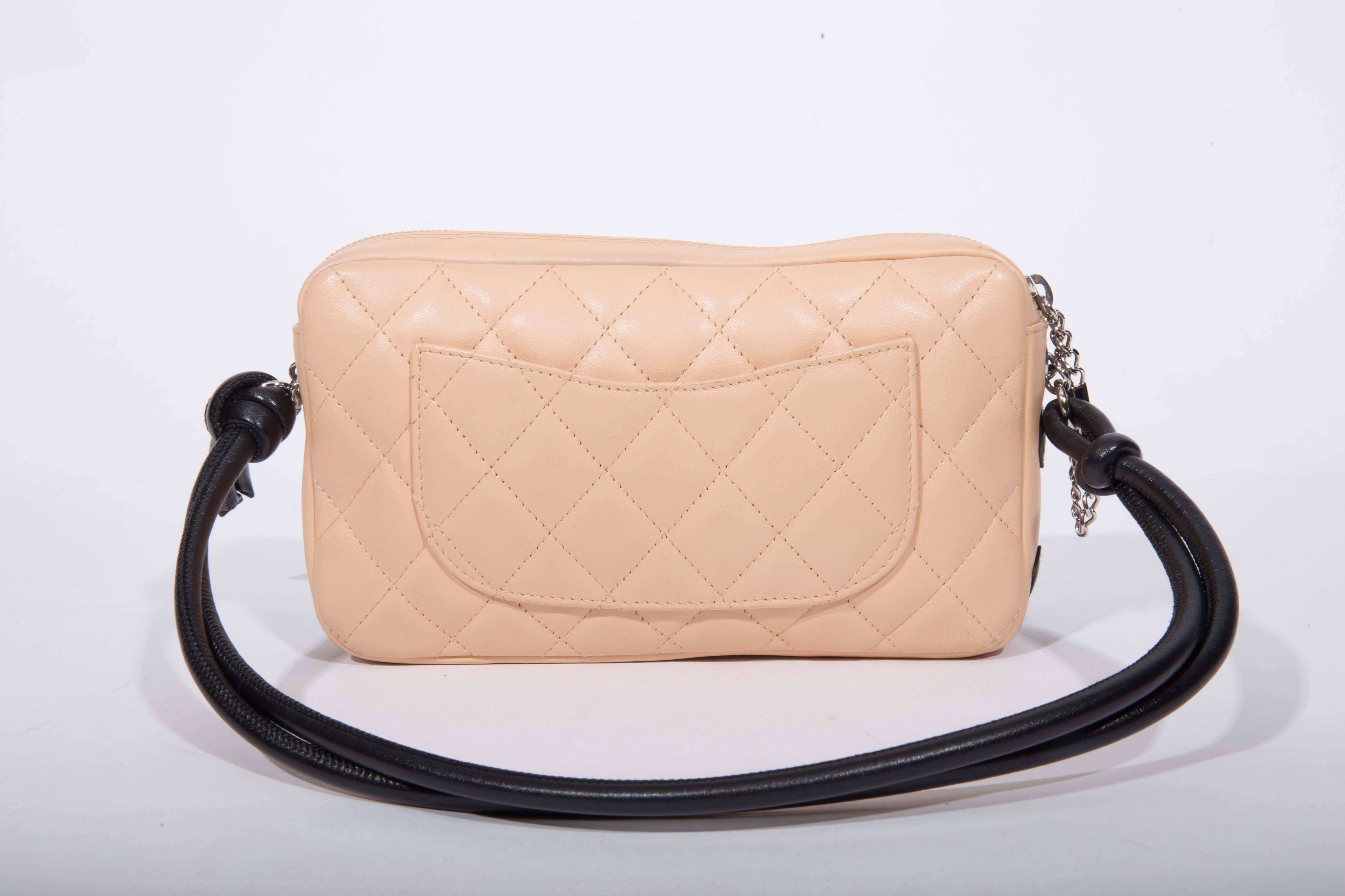 Beige Chanel Ligne Cambon Shoulder Bag