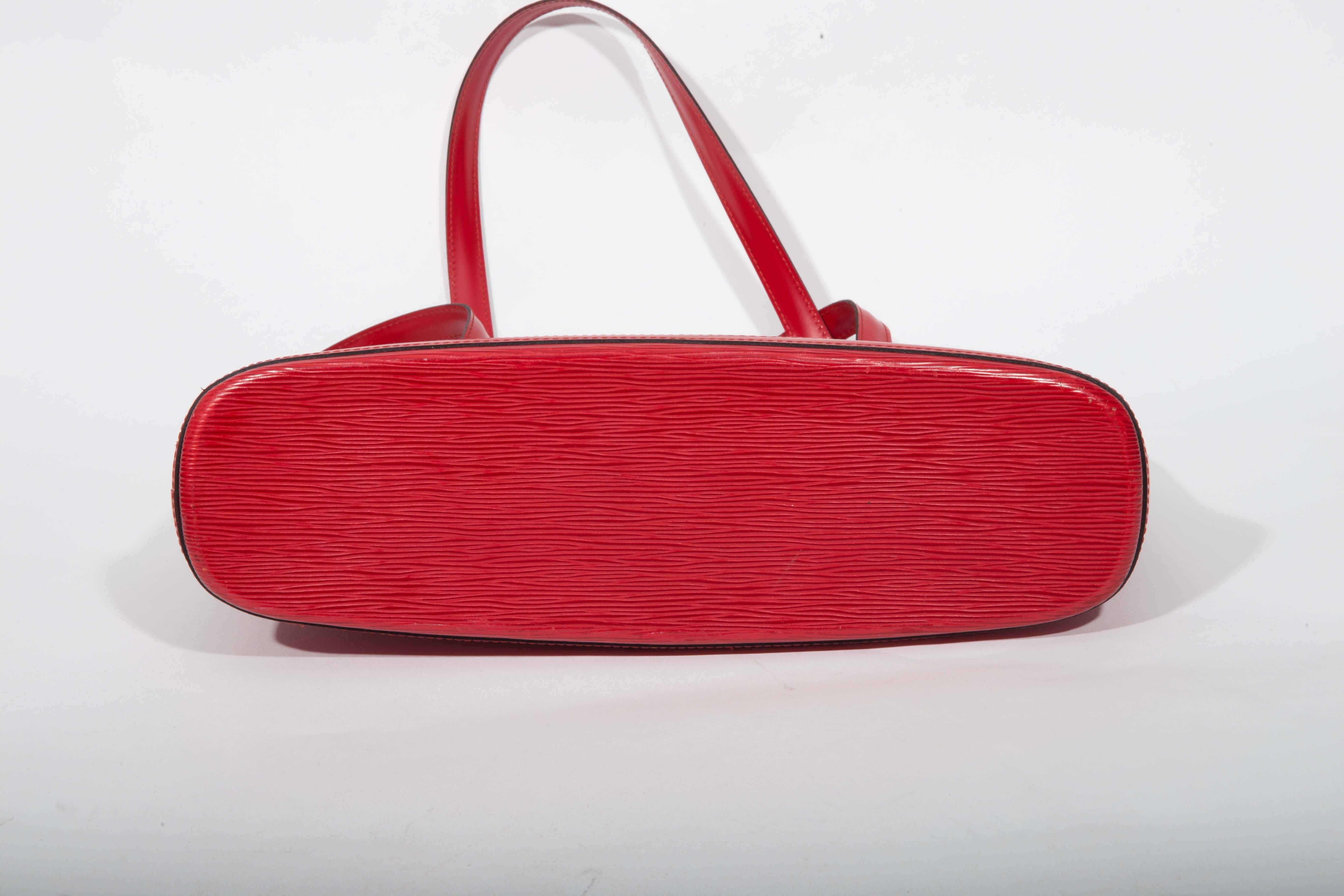 Louis Vuitton Red Epi Shoulder Bag 2