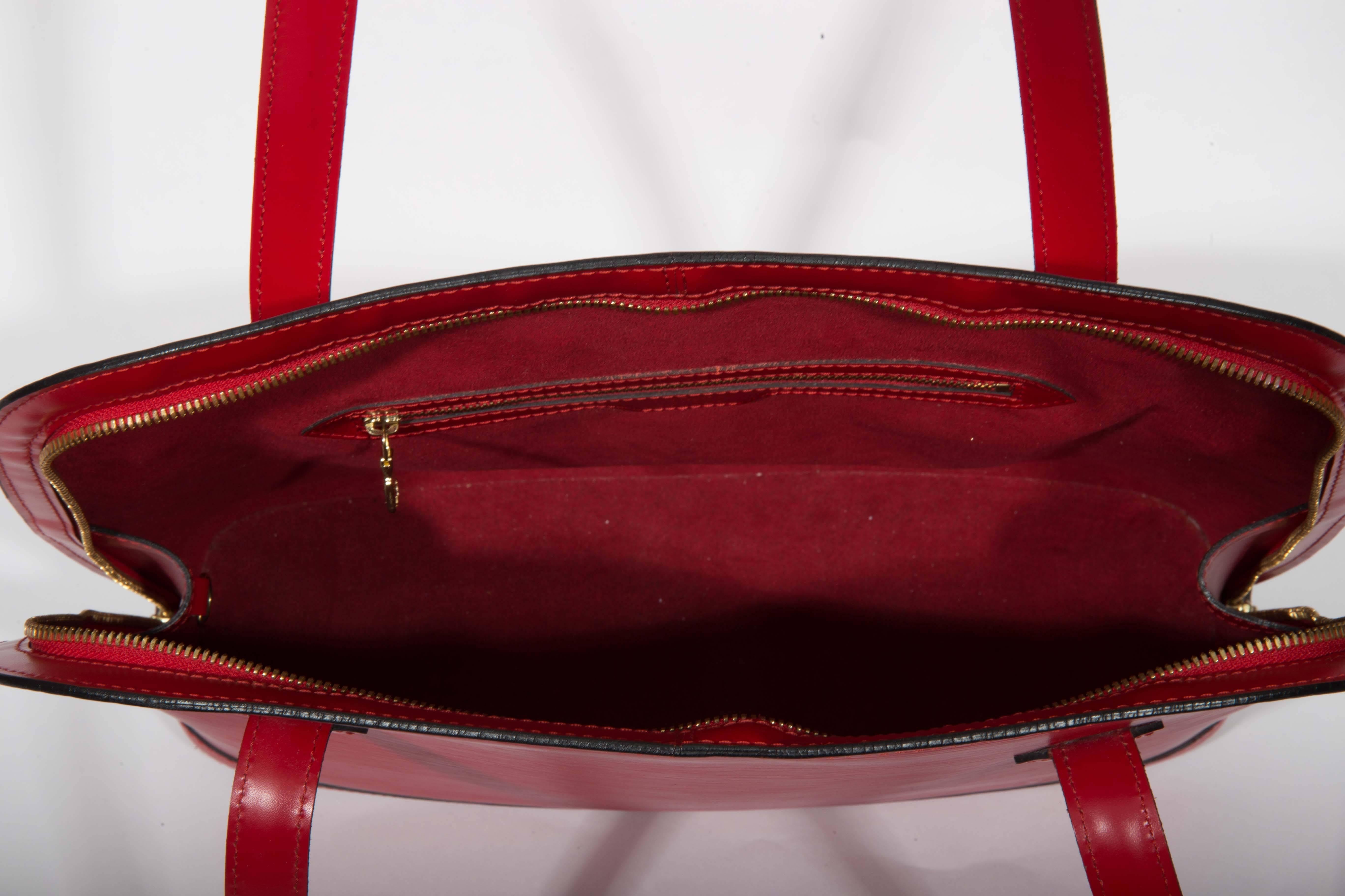 Louis Vuitton Red Epi Shoulder Bag 3