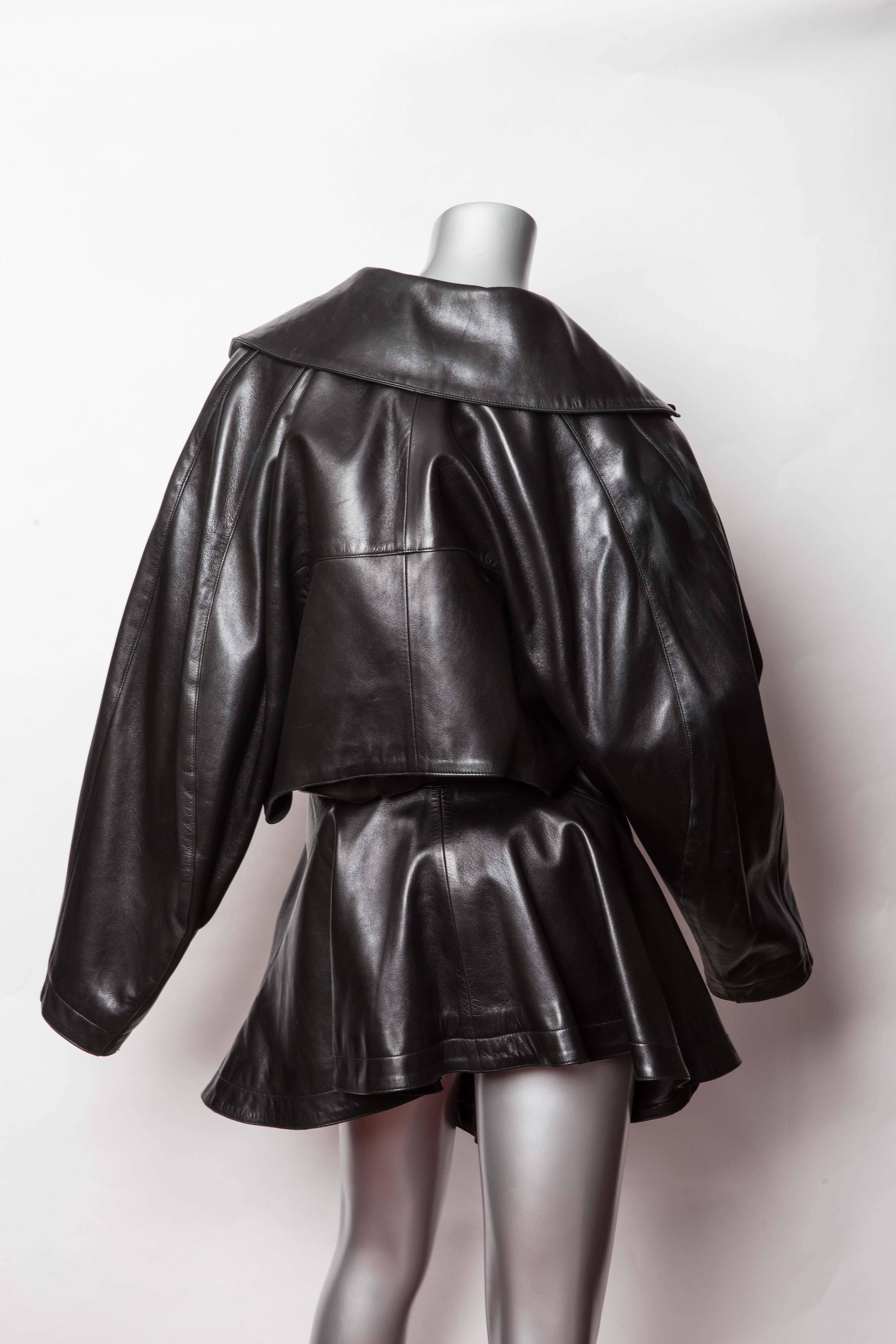 alaia vintage leather jacket