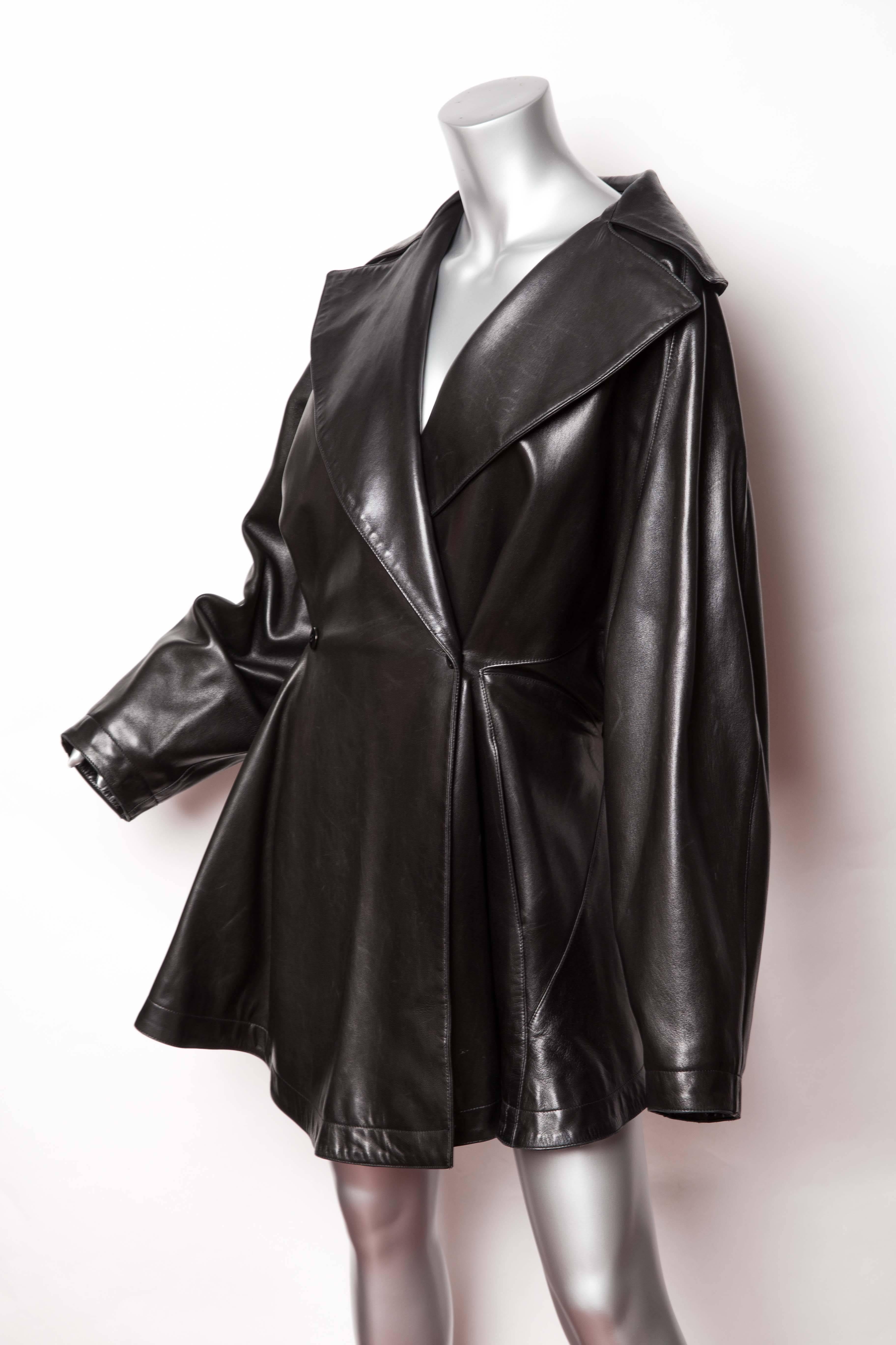 Vintage Alaia Black Leather Jacket  1