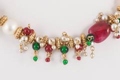 An exquisite handmade Moghul style necklace, Maison Gripoix for Chanel, 1960s.
