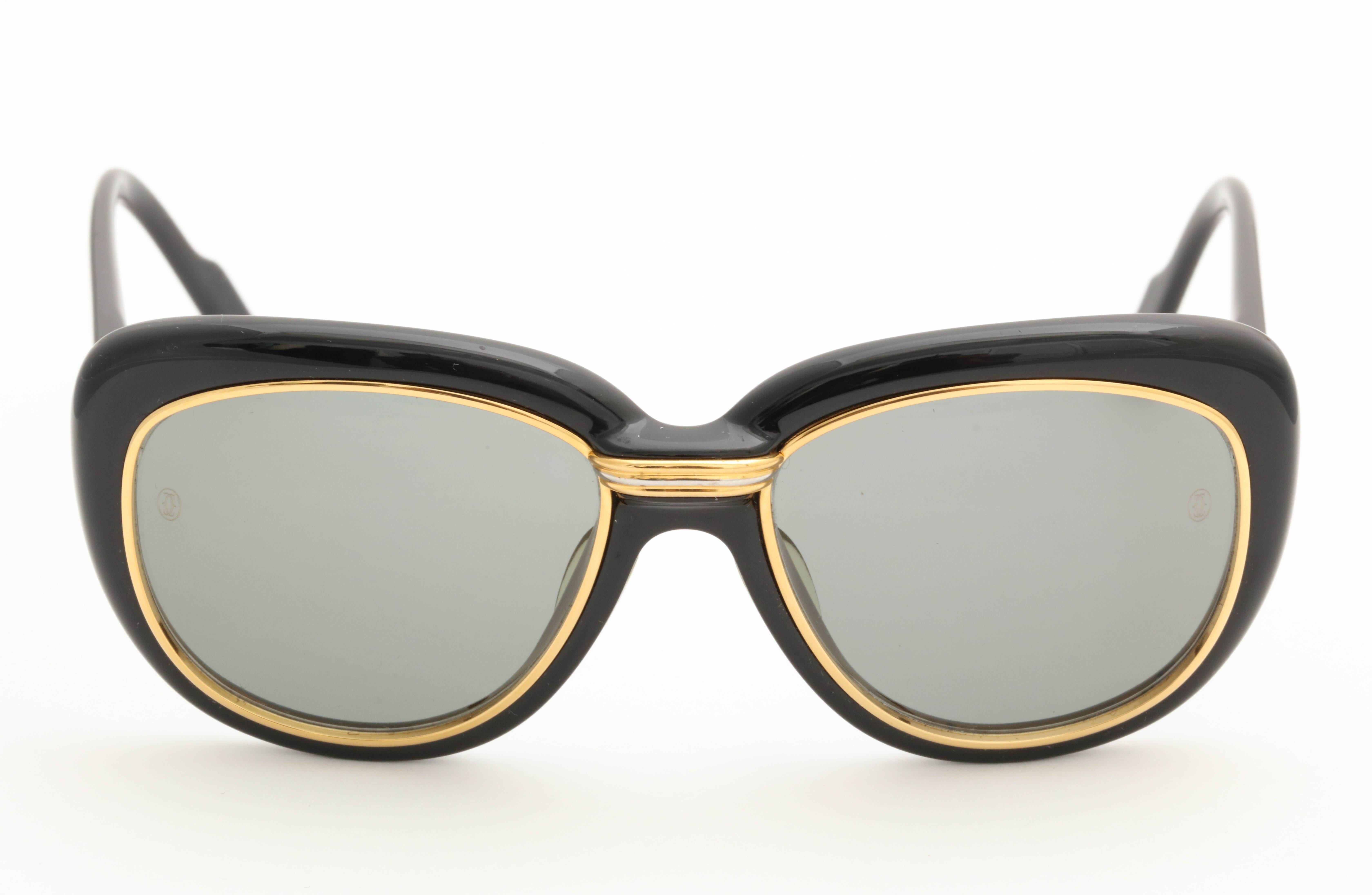 Cartier Conquete Vintage Sunglasses In Excellent Condition For Sale In Chicago, IL
