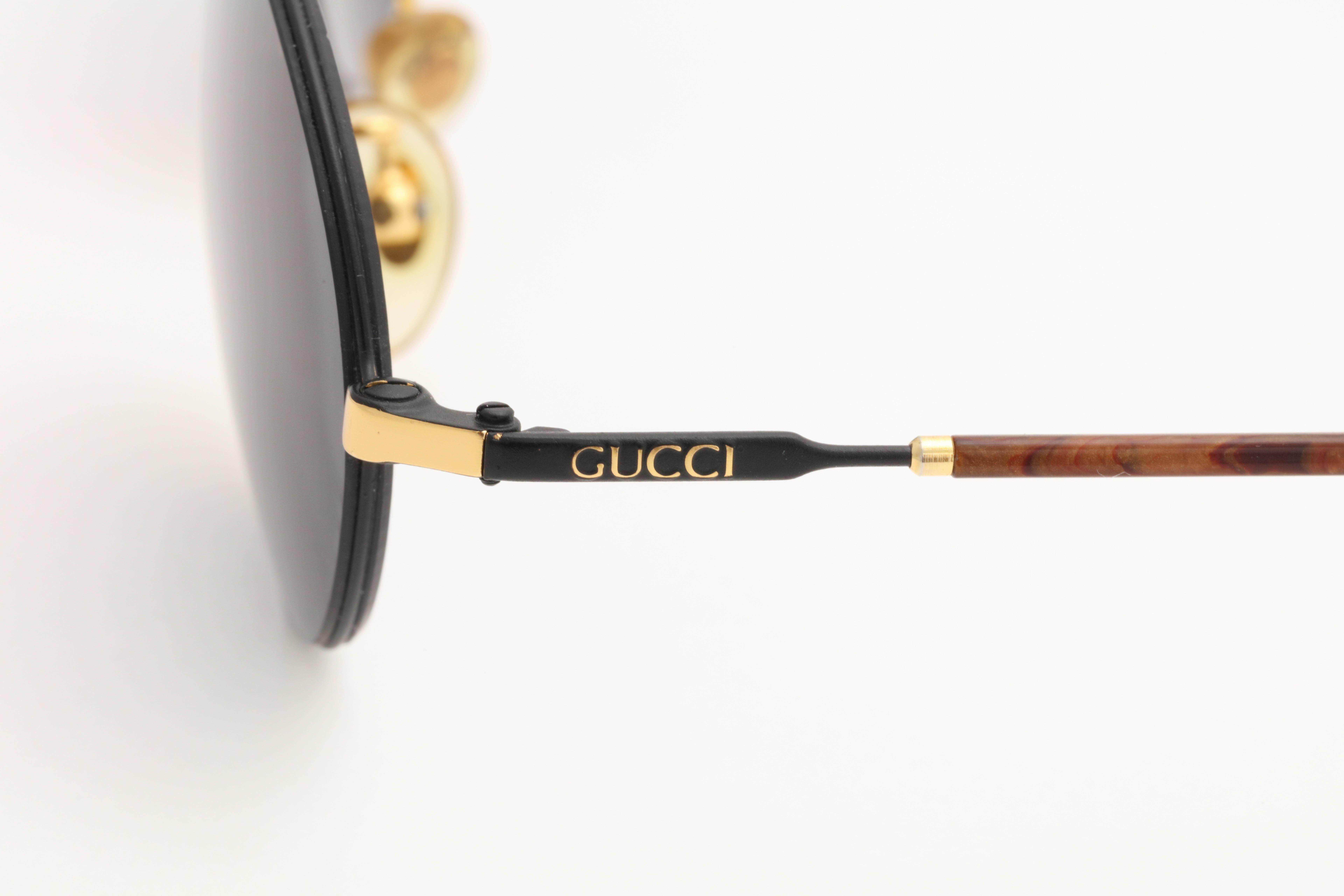 Gray Vintage Gucci Sunglasses