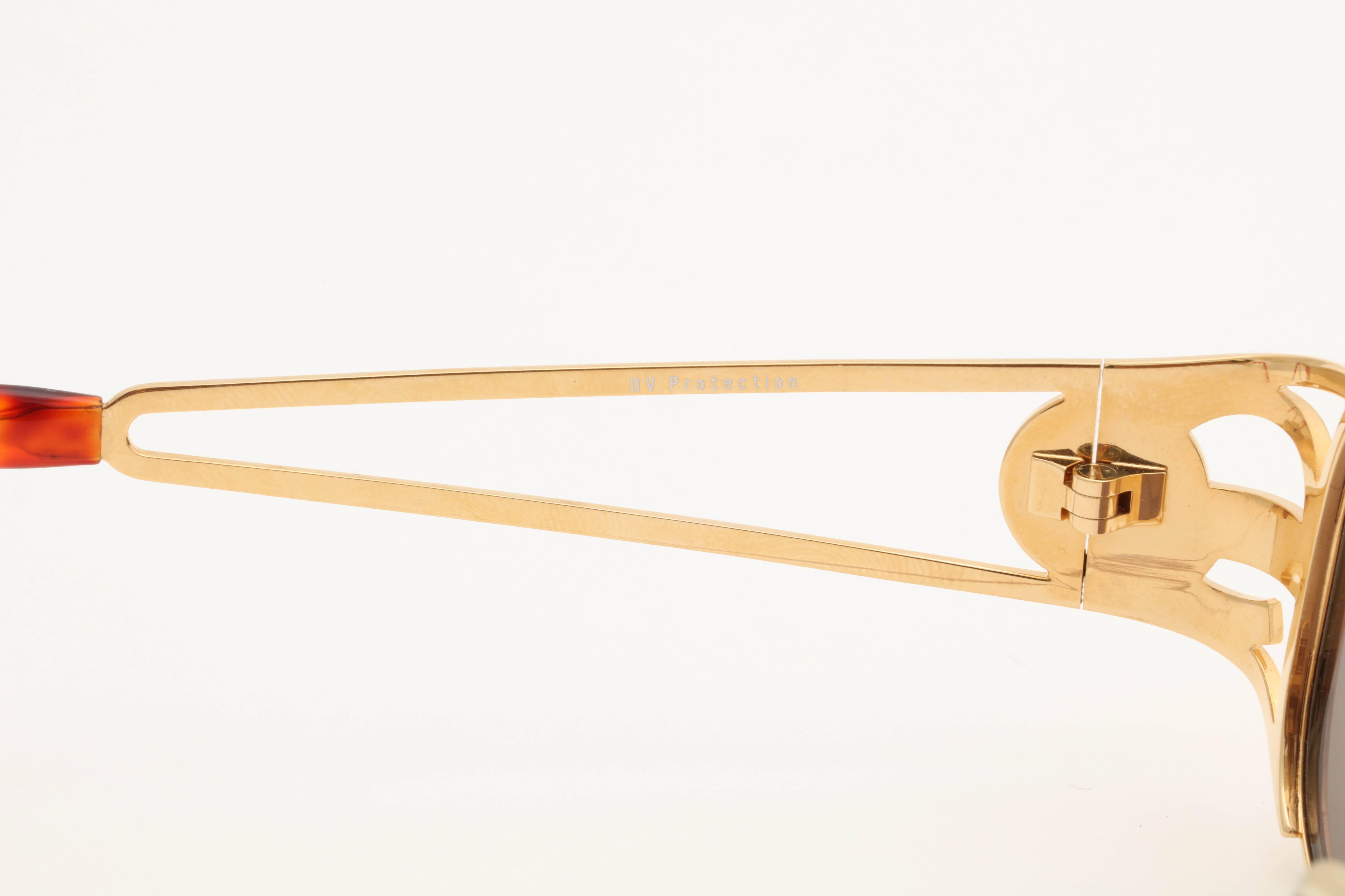 Gold vintage Jean Paul Gaultier Sunglasses 58-5101 1