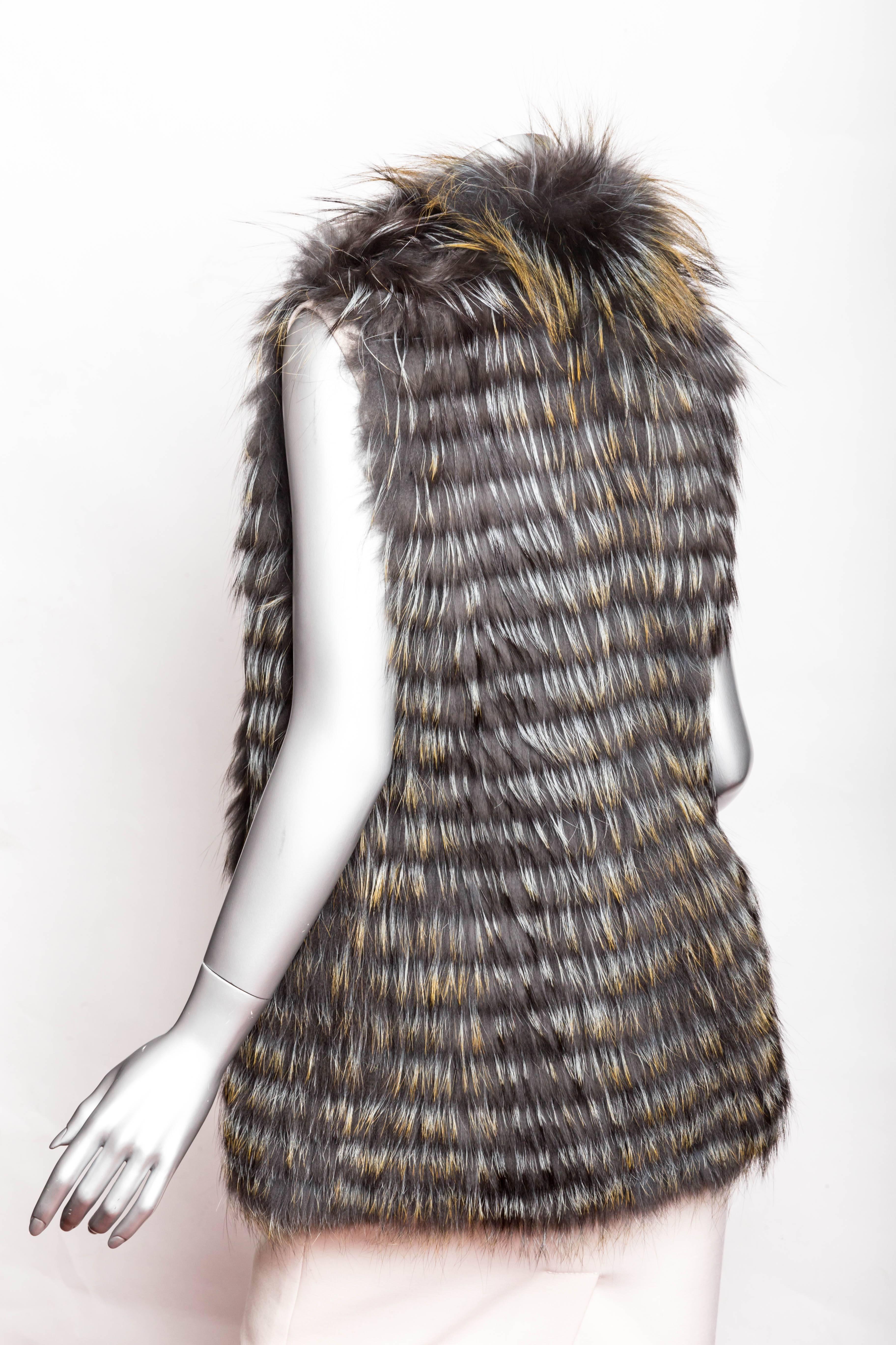 Women's Cassin Layered Fox Fur Vest - Small