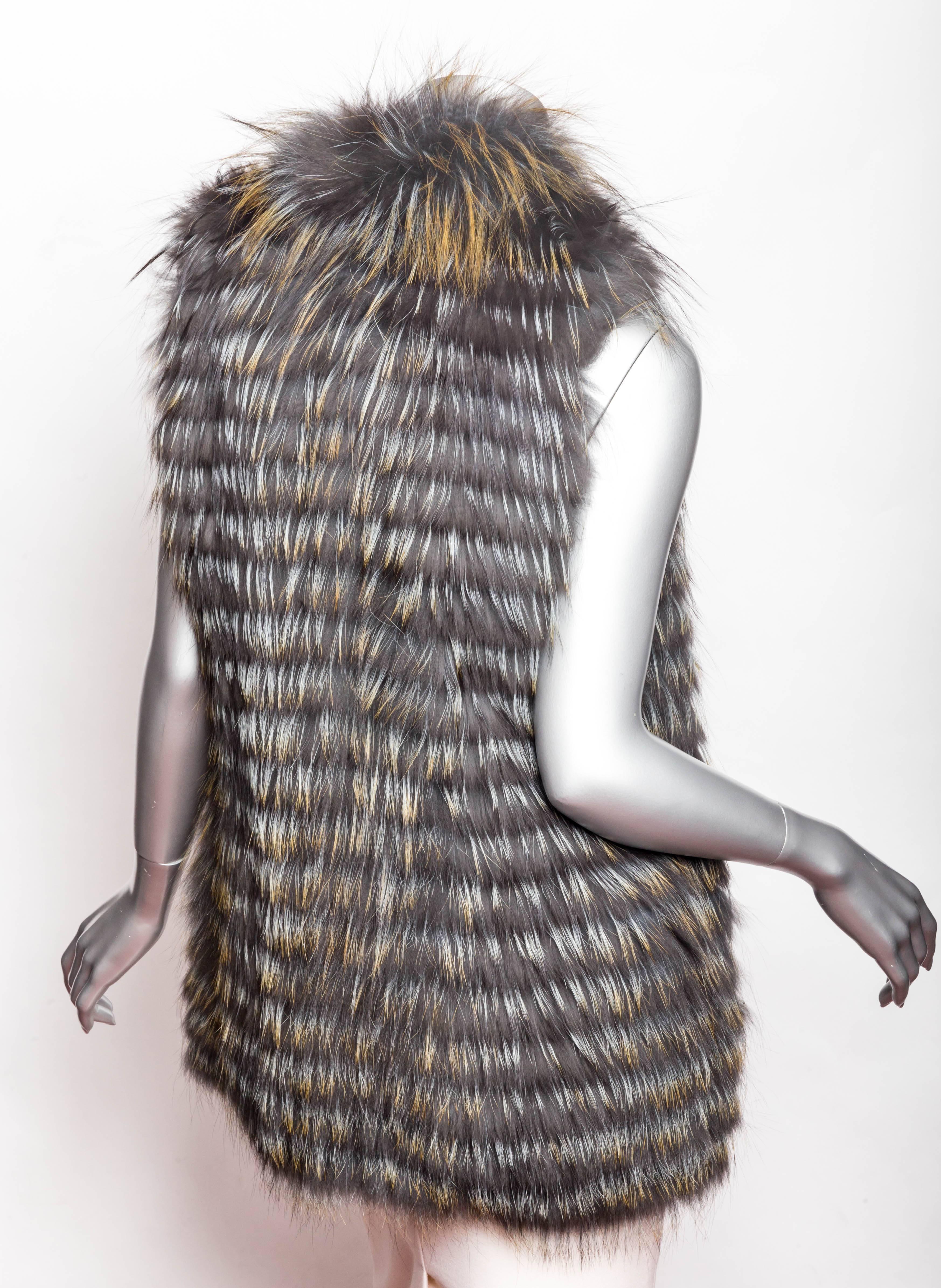Cassin Layered Fox Fur Vest - Small 1