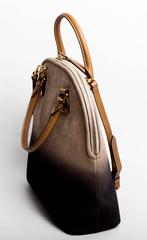 Burberry Prorsum Ombre Nubuck Bowling Bag with Detachable Shoulder Strap