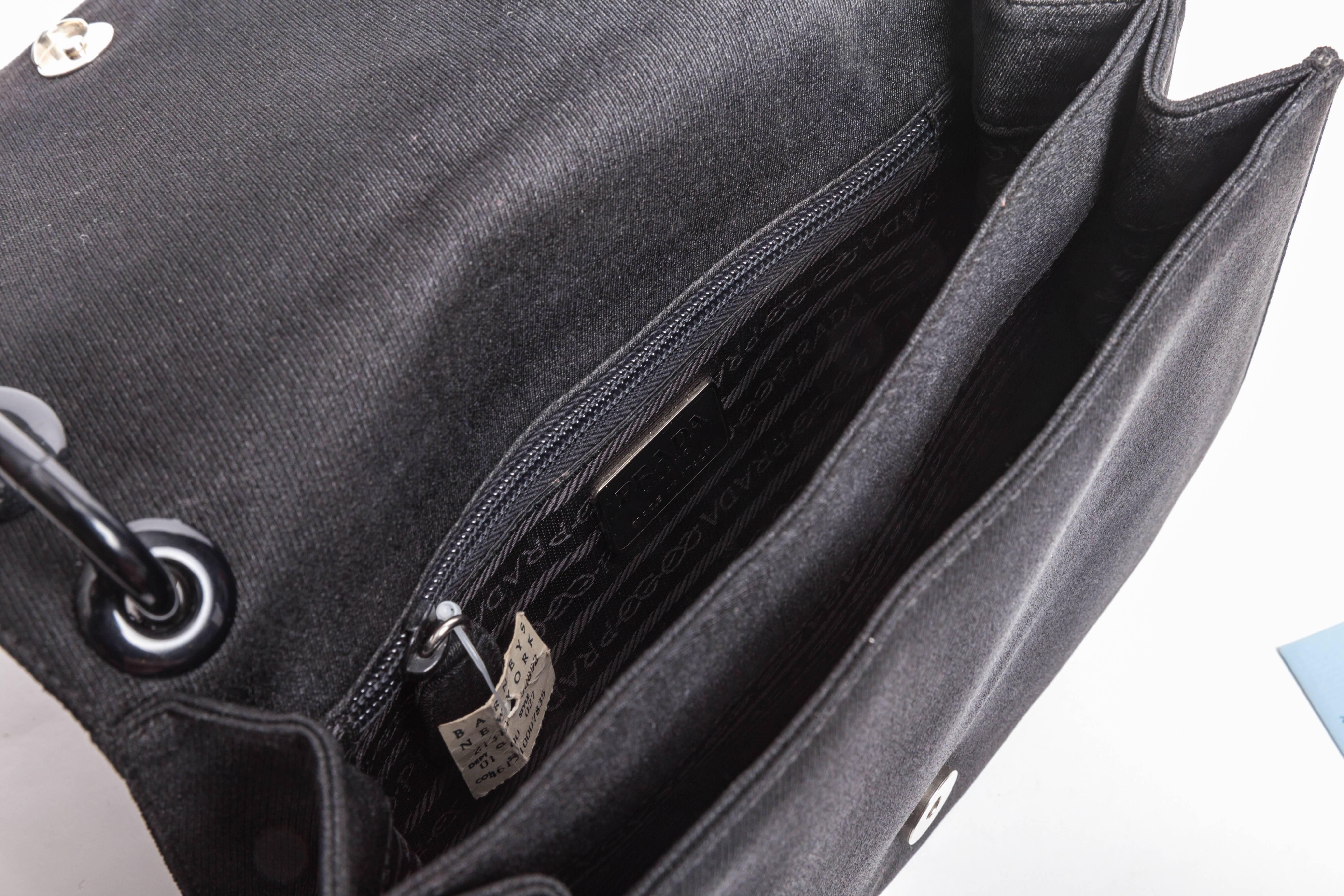 Prada Nylon Structured Shoulder Bag with Chain Handle 1