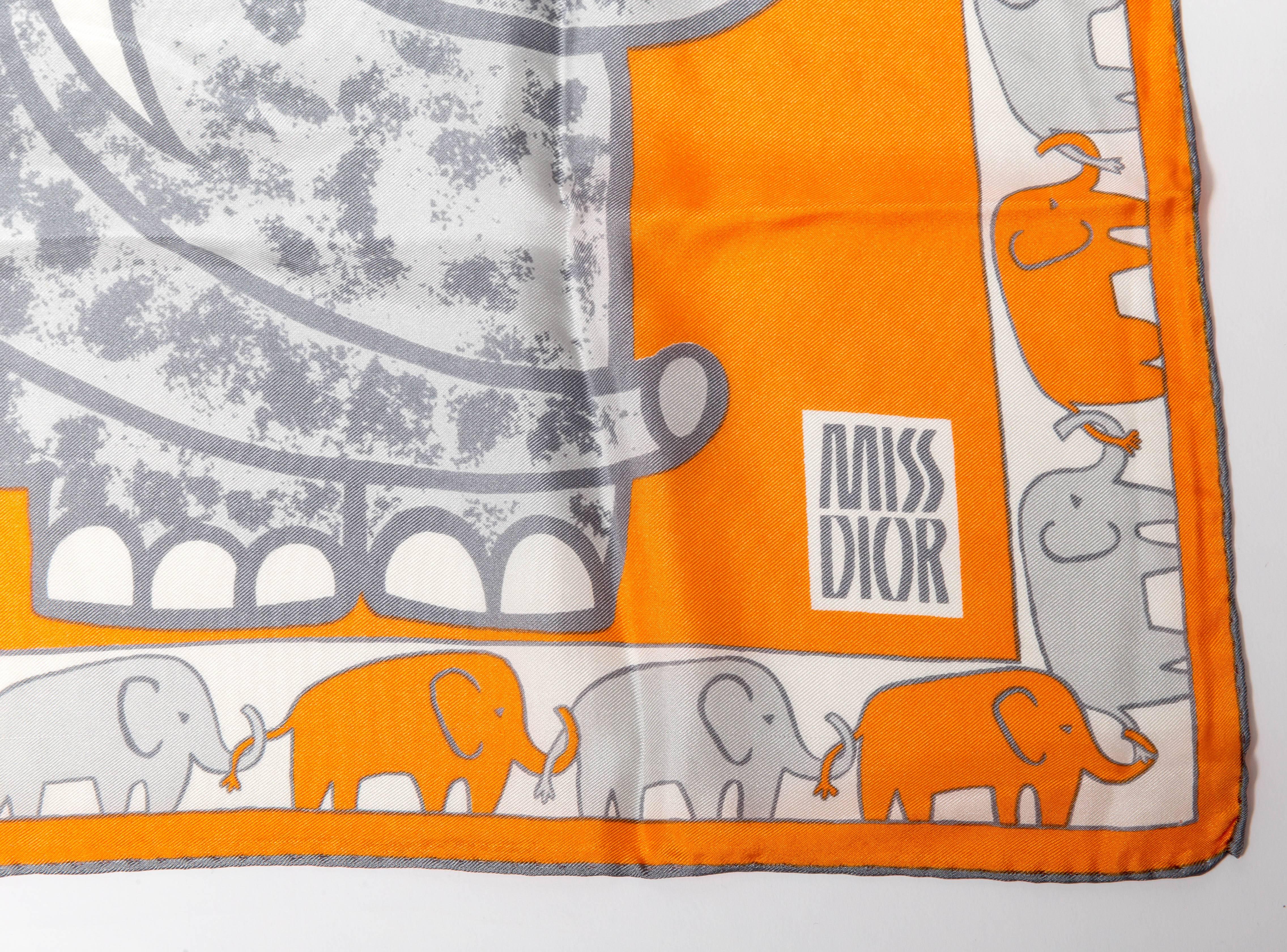 Miss Dior Silk Elephant Scarf 1