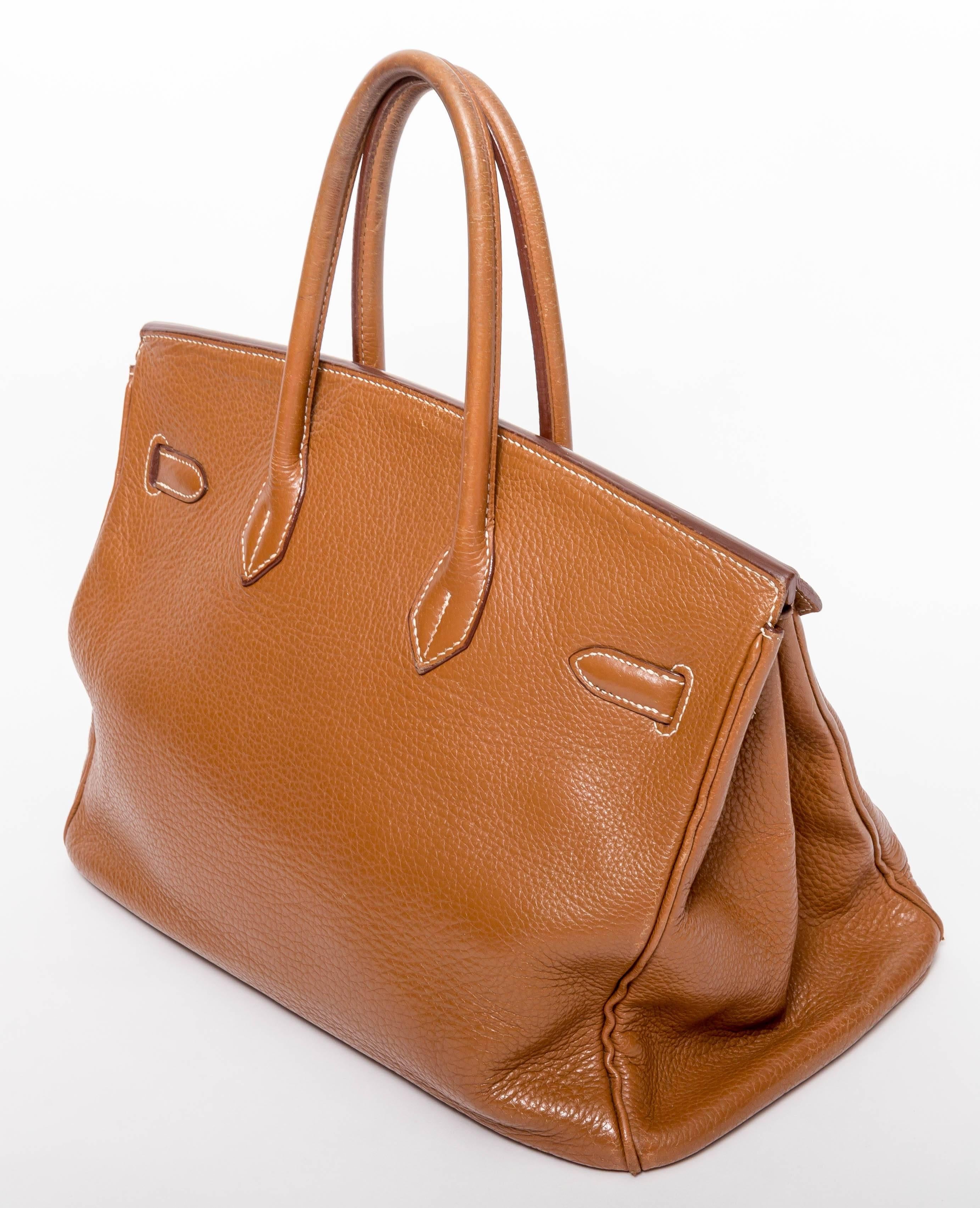 Hermes 35 mm Gold Togo Birkin  - 2007 In Good Condition In Westhampton Beach, NY