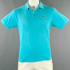 LACOSTE Polo Parche Logotipo Algodón Azul Aqua Talla L