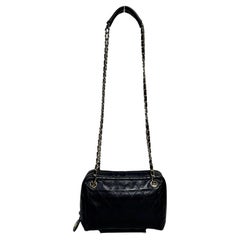 Chanel Mademoiselle Camera Bag Black Double Gold Chain, 1986-1988