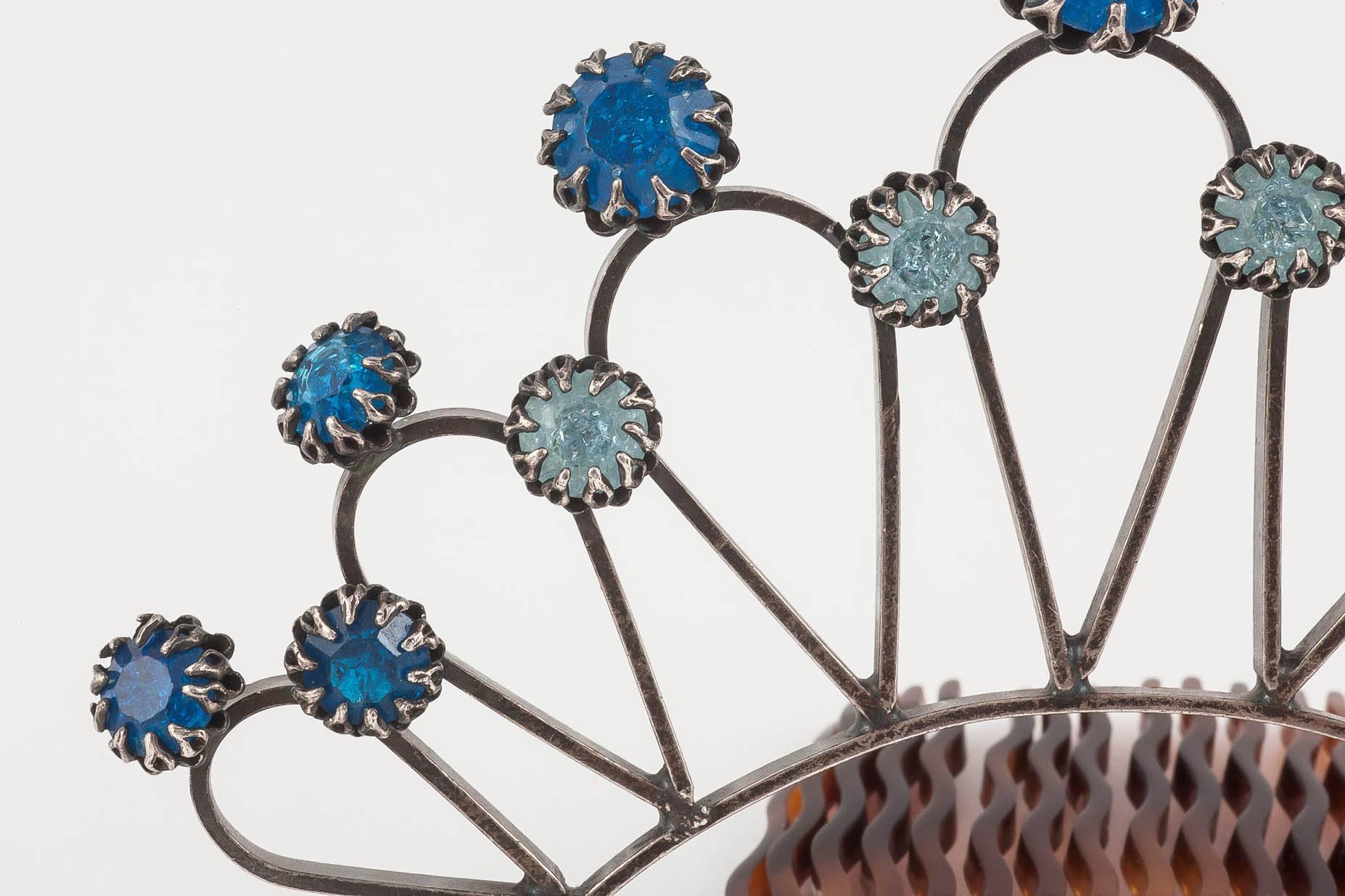 Cissy Zoltowska  Unsigned jewelled Tiara/Hair comb, 1960s . In Excellent Condition In Greyabbey, County Down