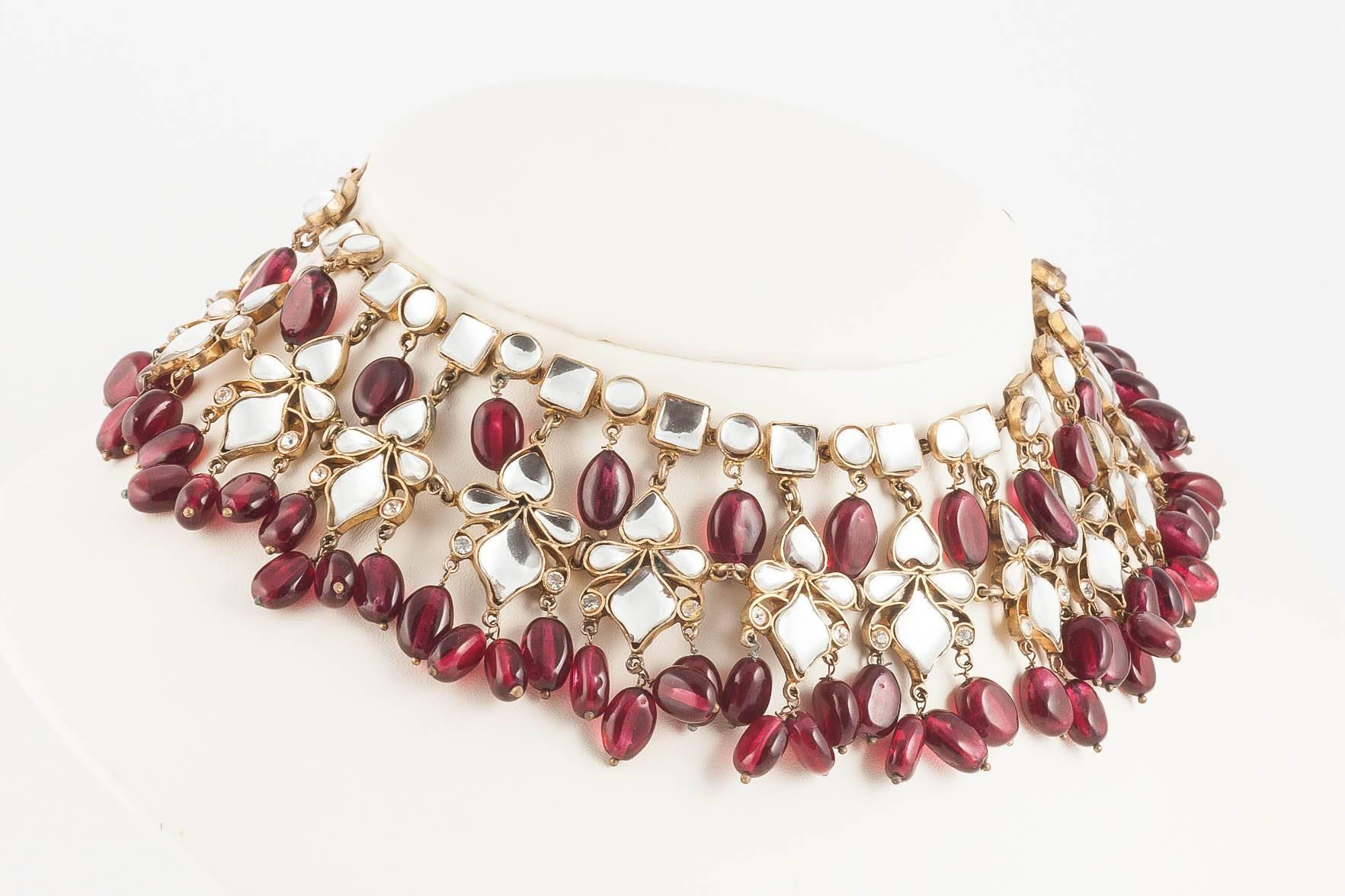 Kenneth Jay Lane Moghul style necklace, 1960s In Excellent Condition In Greyabbey, County Down