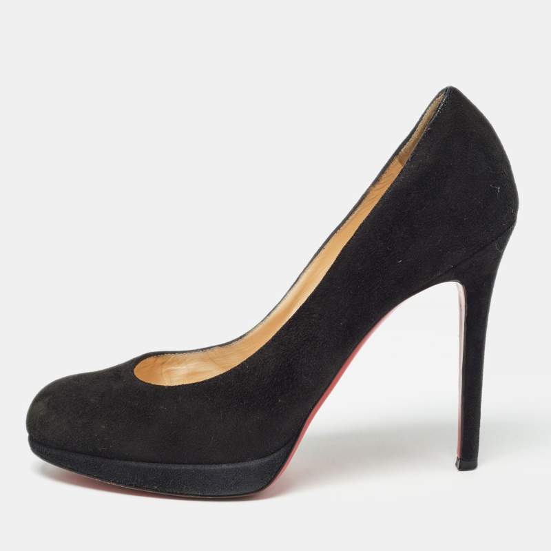 Christian Louboutin Pumps in pelle scamosciata nera &New Pumps misura 37,5
