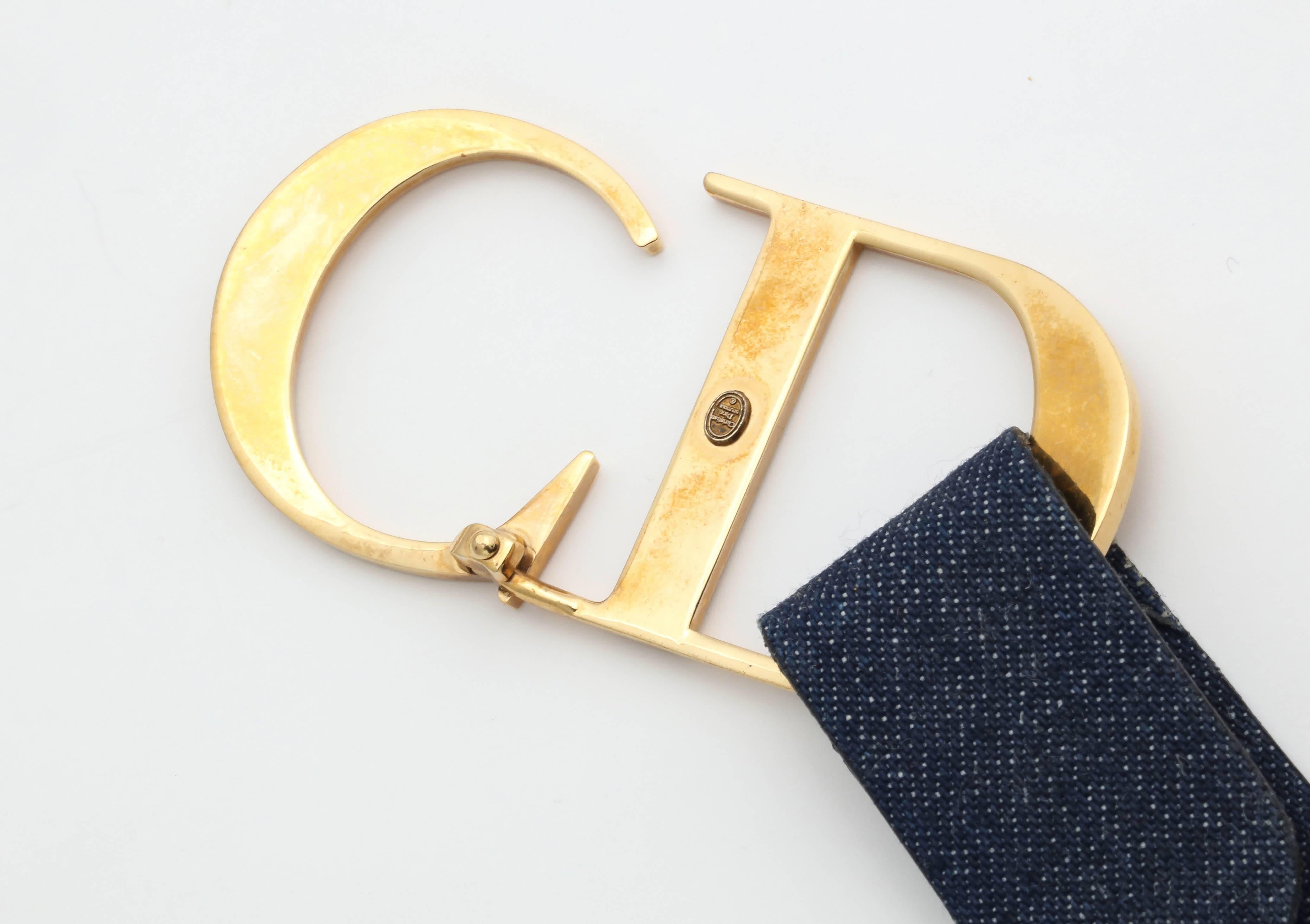 Women's John Galliano for Christian Dior CD Denim Choker