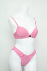 Vintage Chanel 1995 Pink Bikini with CC