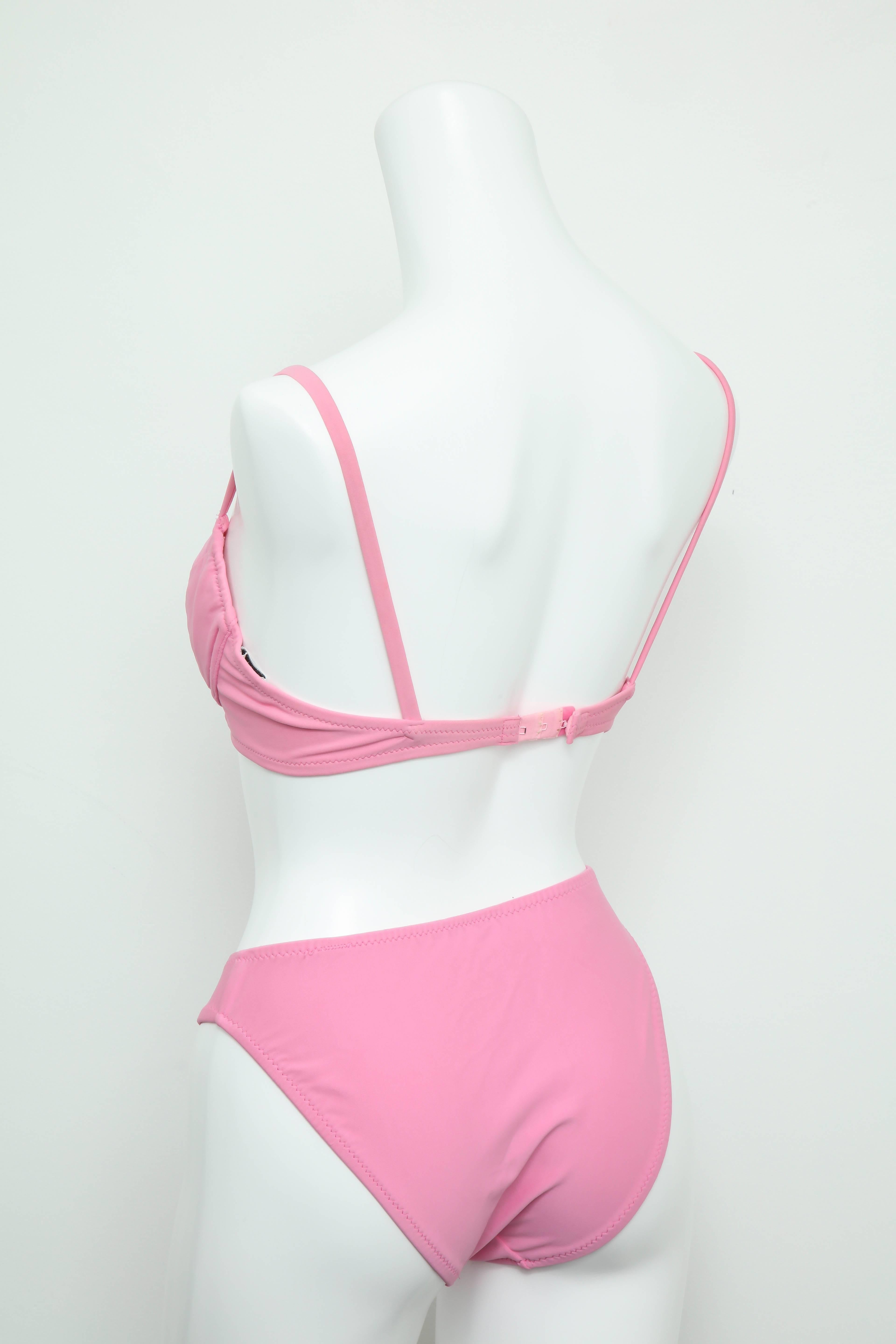 pink chanel bathing suit