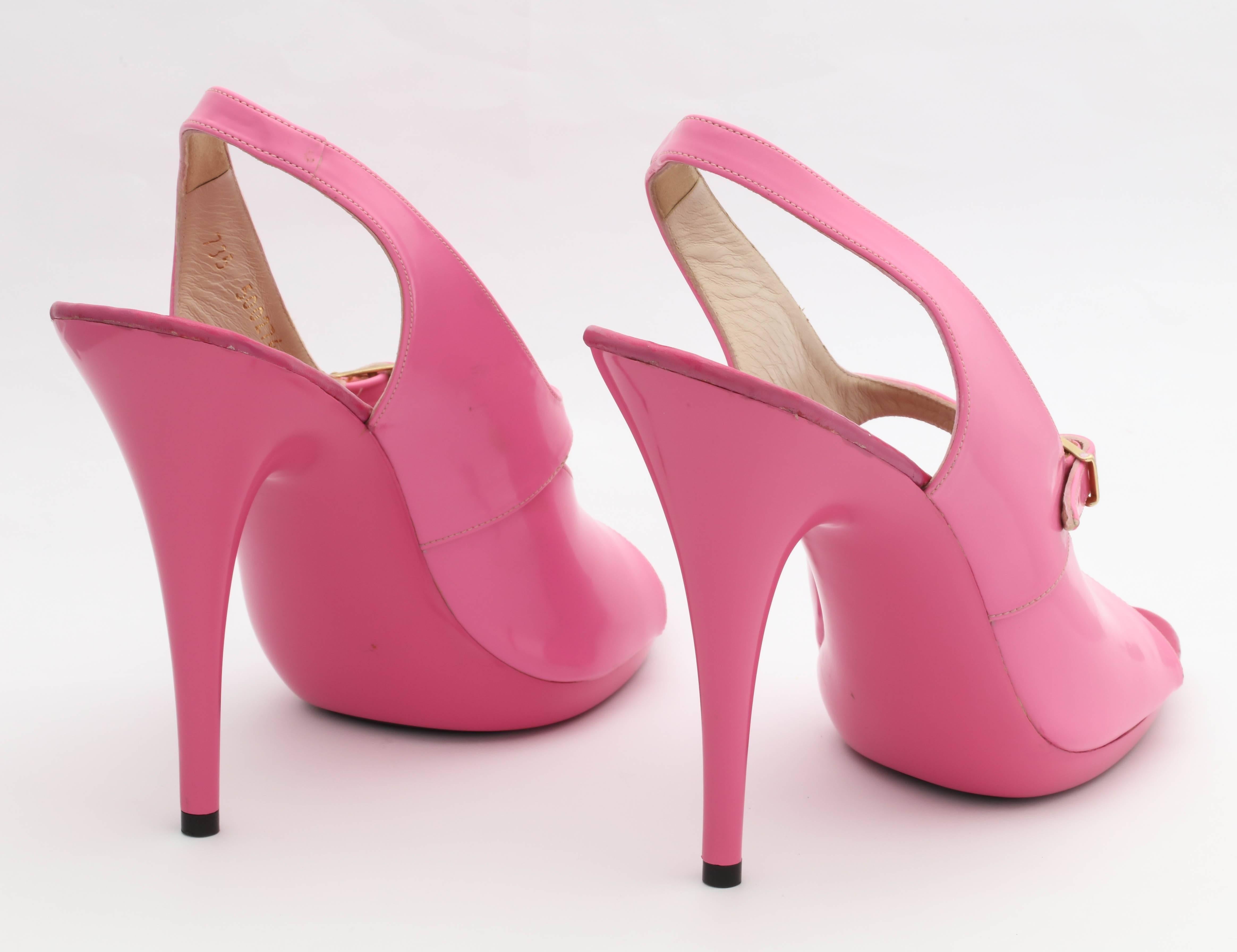 Chanel Vintage Pink Sandal Shoes, 1995  1