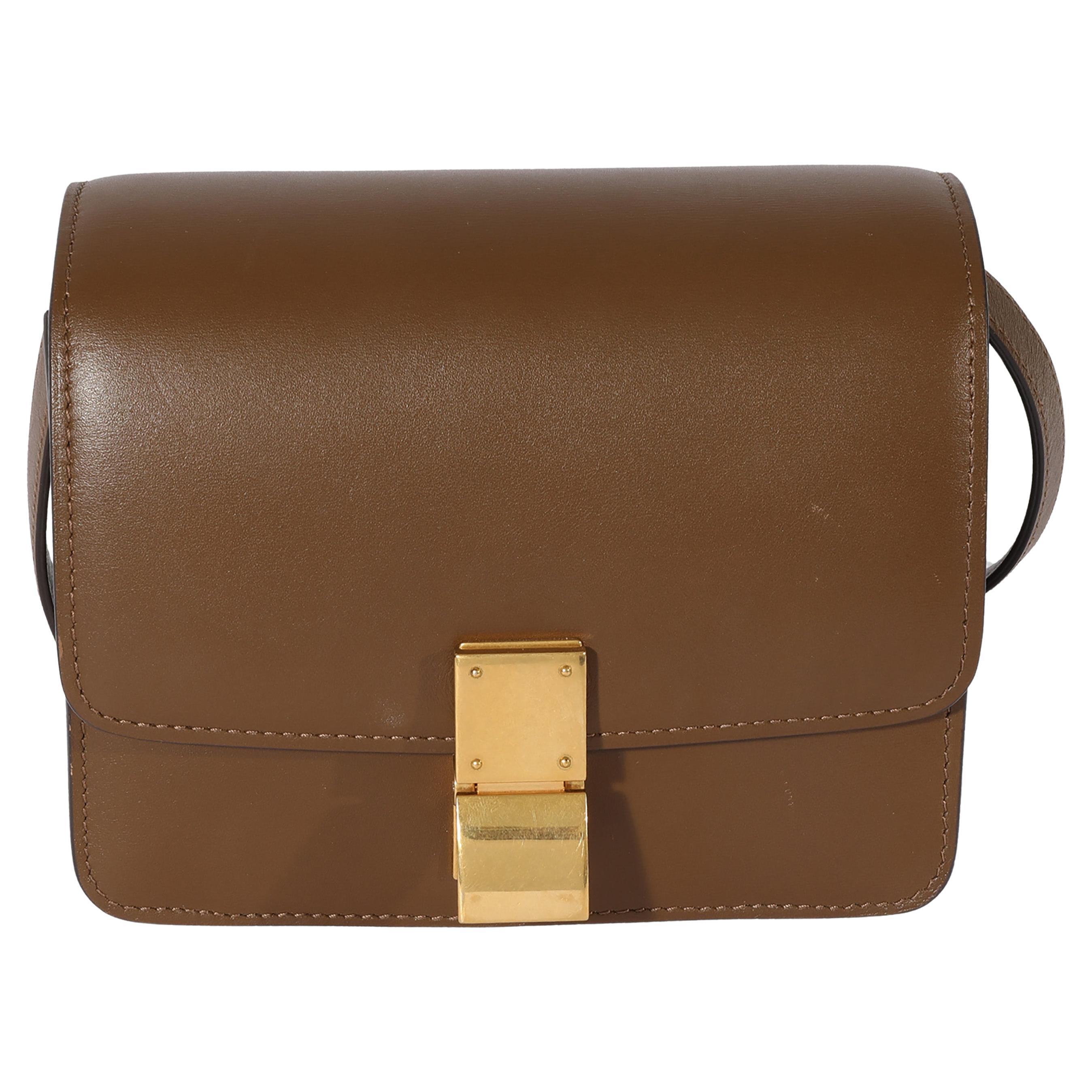 Petit sac à main en cuir lisse Brown de Celine