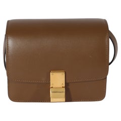 Petit sac à main en cuir lisse Brown de Celine