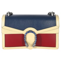 Gucci Multicolor Navy Calfskin Enamel Small Dionysus Bag